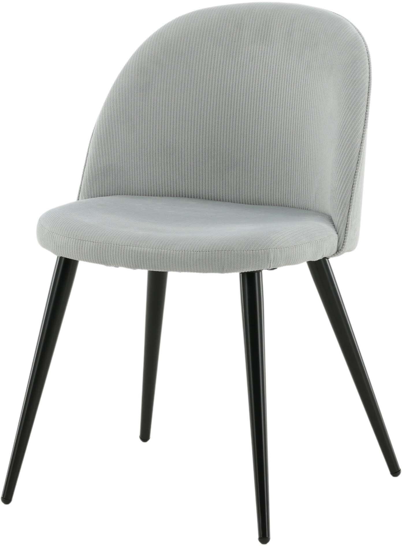 Velvet Matstol Manchester Stuhl in Hellgrau / Schwarz präsentiert im Onlineshop von KAQTU Design AG. Schalenstuhl ist von Venture Home