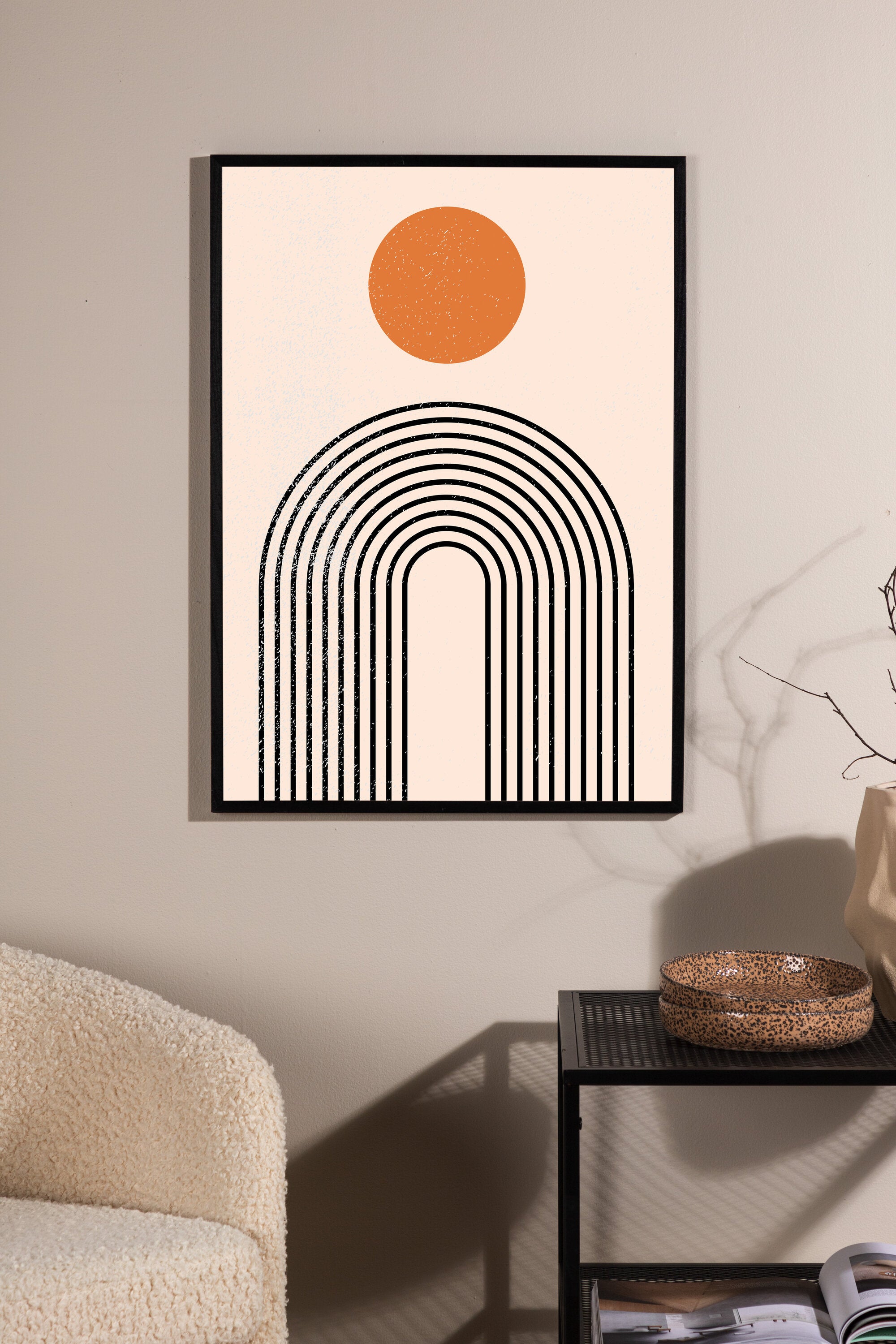 Tempel Poster in Beige präsentiert im Onlineshop von KAQTU Design AG. Bild ist von Venture Home