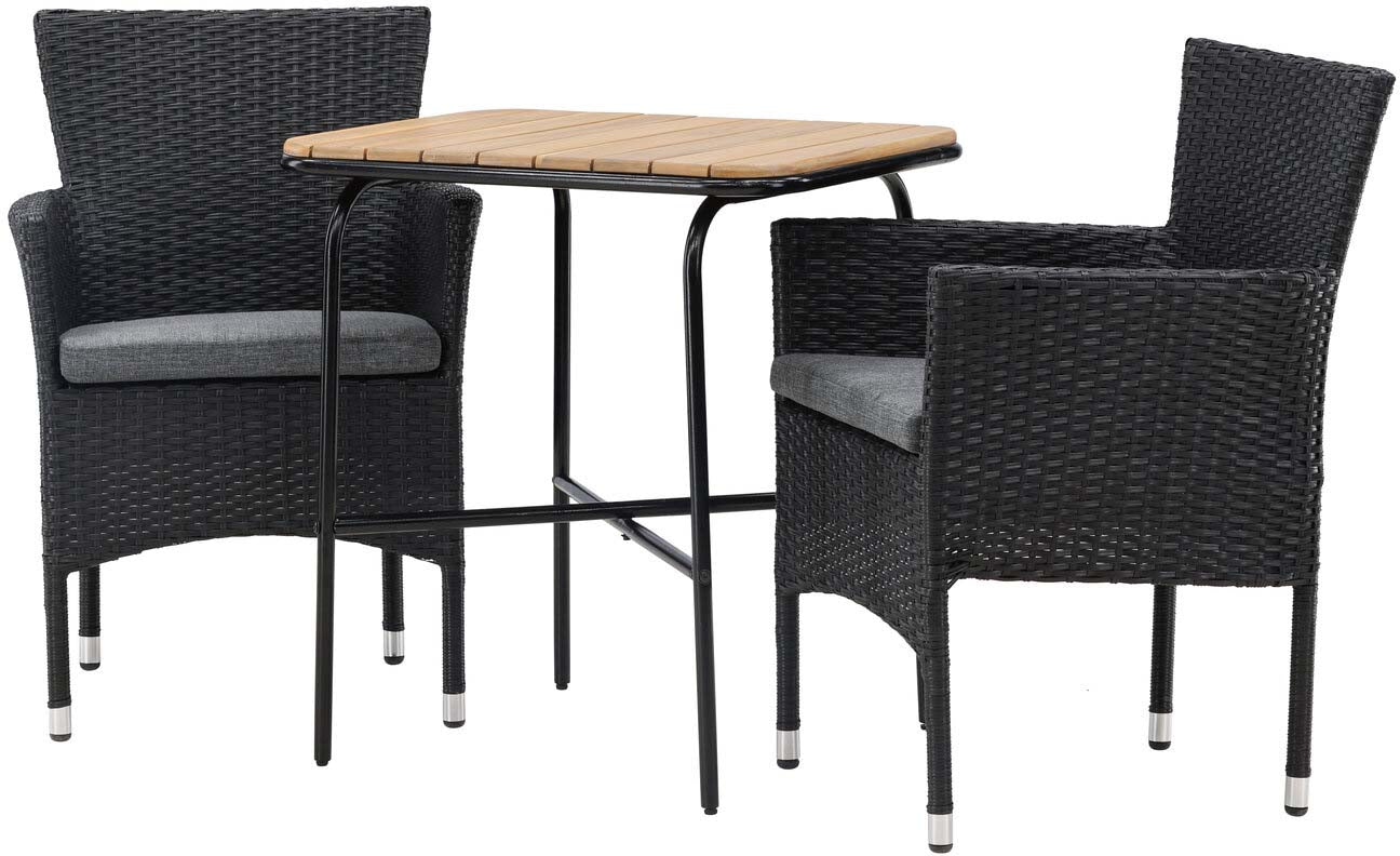 Holmbeck Outdoor-Tischset Malina 70cm/2St. in Schwarz präsentiert im Onlineshop von KAQTU Design AG. Gartentischset ist von Venture Home