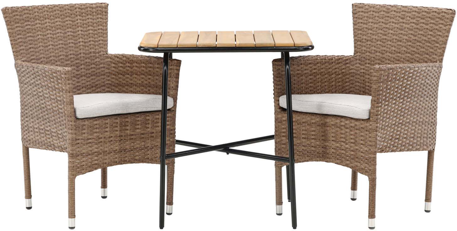Holmbeck Outdoor-Tischset Malina 70cm/2St. in Natur / Schwarz präsentiert im Onlineshop von KAQTU Design AG. Gartentischset ist von Venture Home