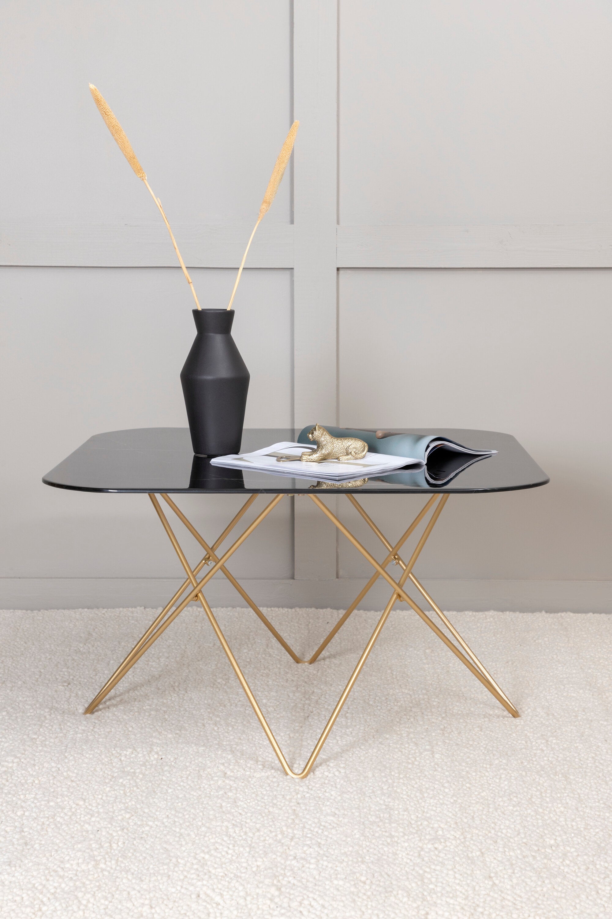 Tristar Beistelltisch in Schwarz / Gold präsentiert im Onlineshop von KAQTU Design AG. Beistelltisch ist von Venture Home