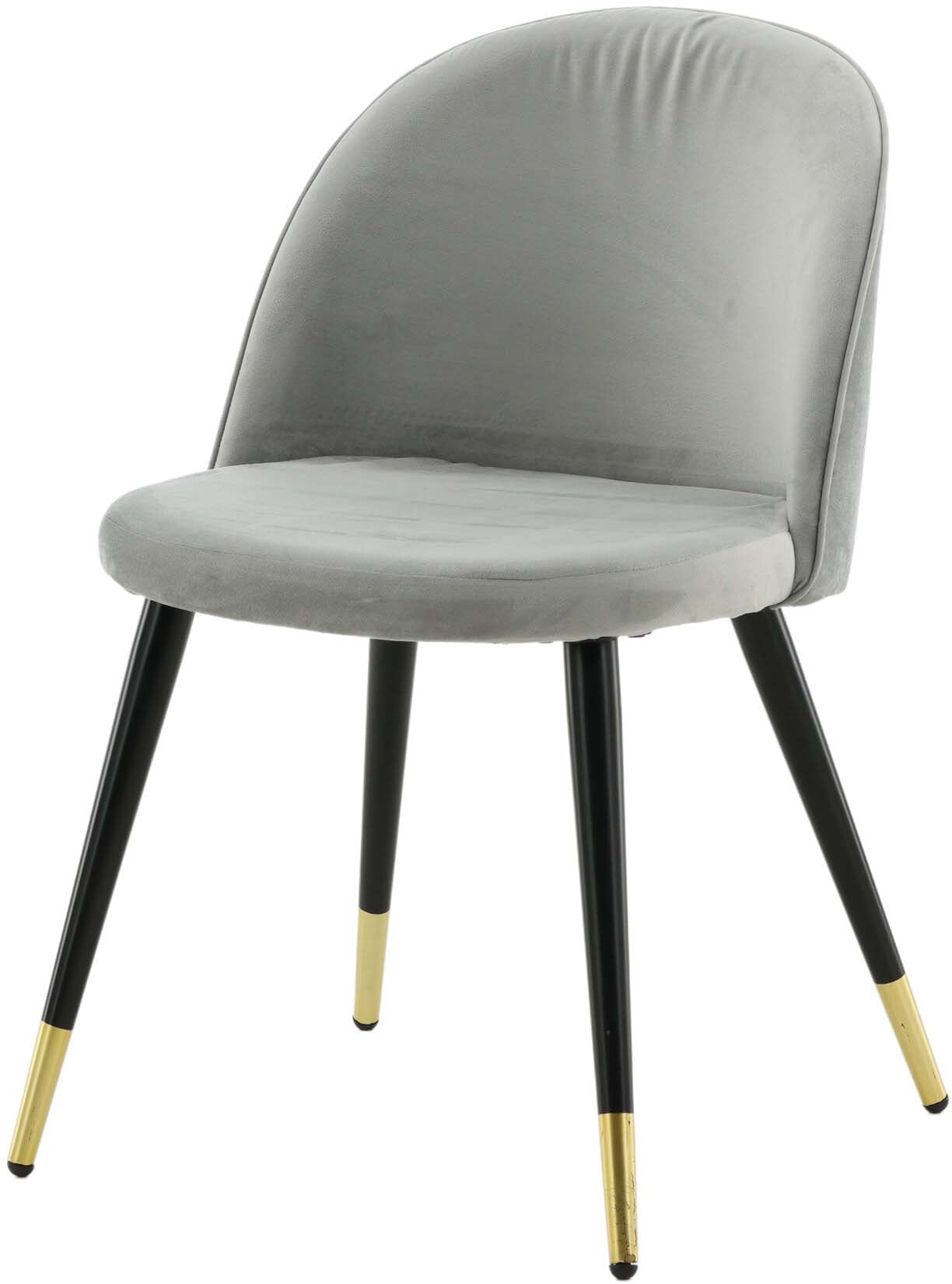 Velvet Matstol Stuhl in Grau / Schwarz / Gold präsentiert im Onlineshop von KAQTU Design AG. Schalenstuhl ist von Venture Home