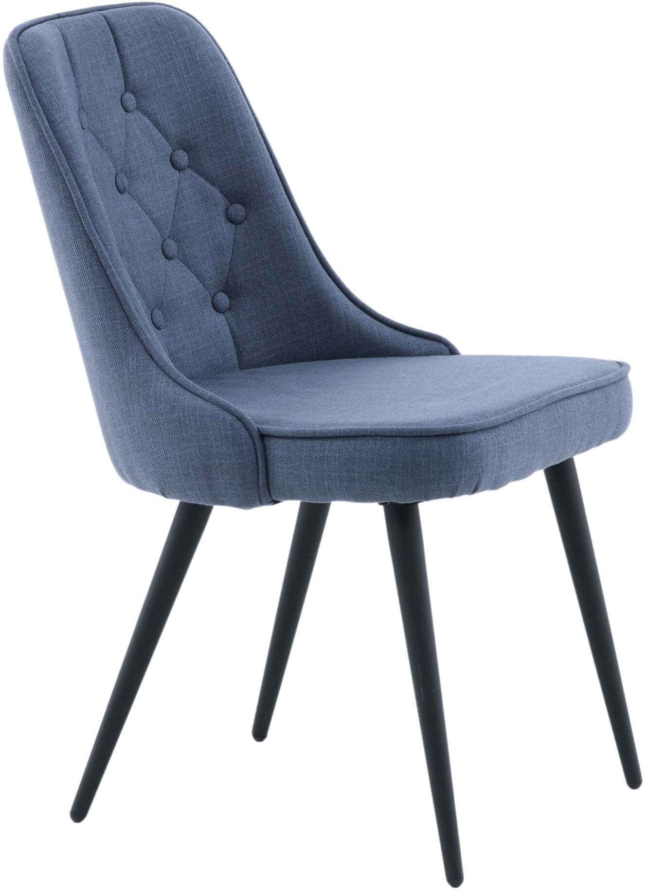 Velvet Deluxe Stuhl in Blau / Schwarz präsentiert im Onlineshop von KAQTU Design AG. Stuhl ist von Venture Home