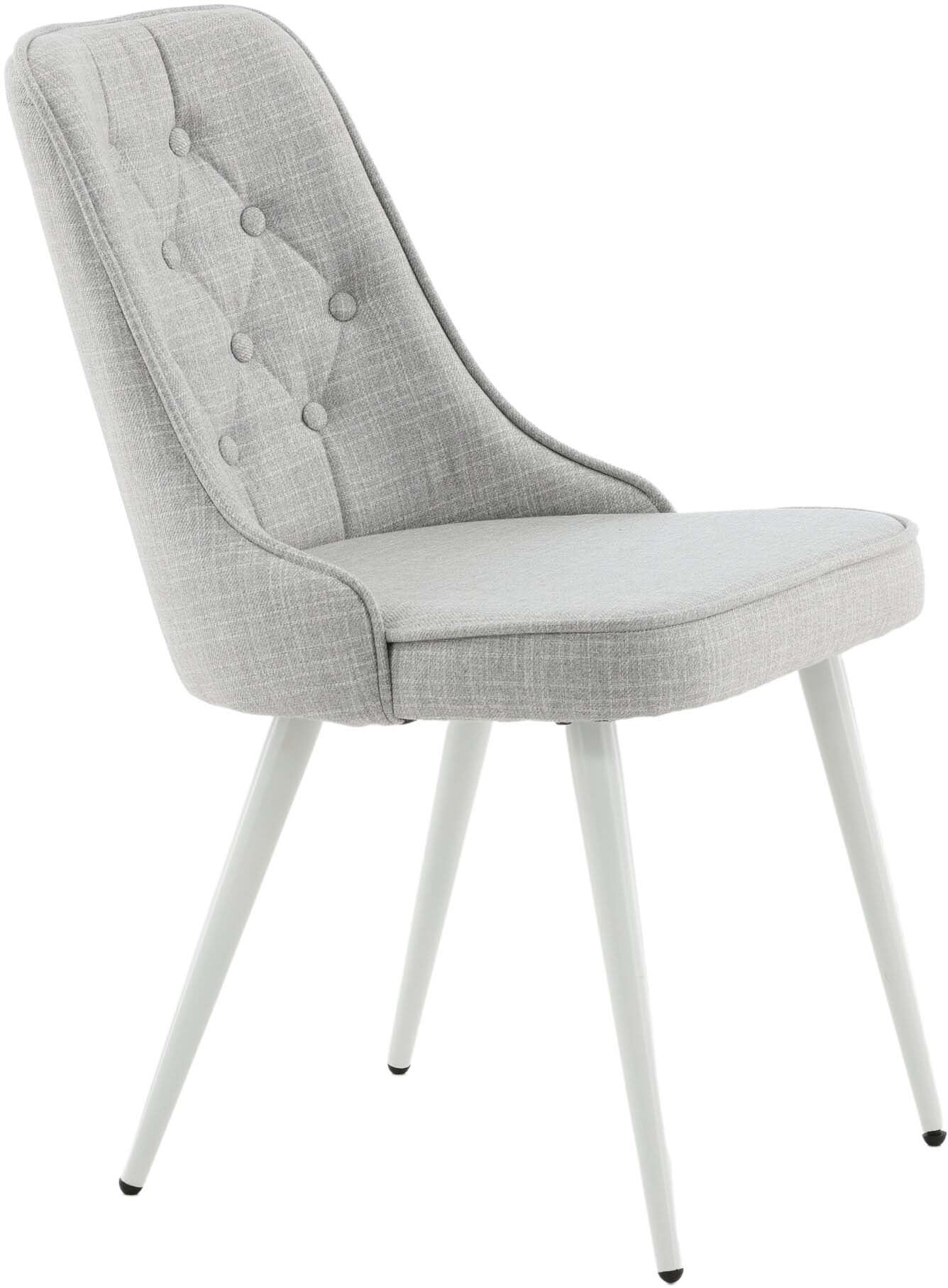Velvet Deluxe Stuhl in Hellgrau / Weiss präsentiert im Onlineshop von KAQTU Design AG. Stuhl ist von Venture Home