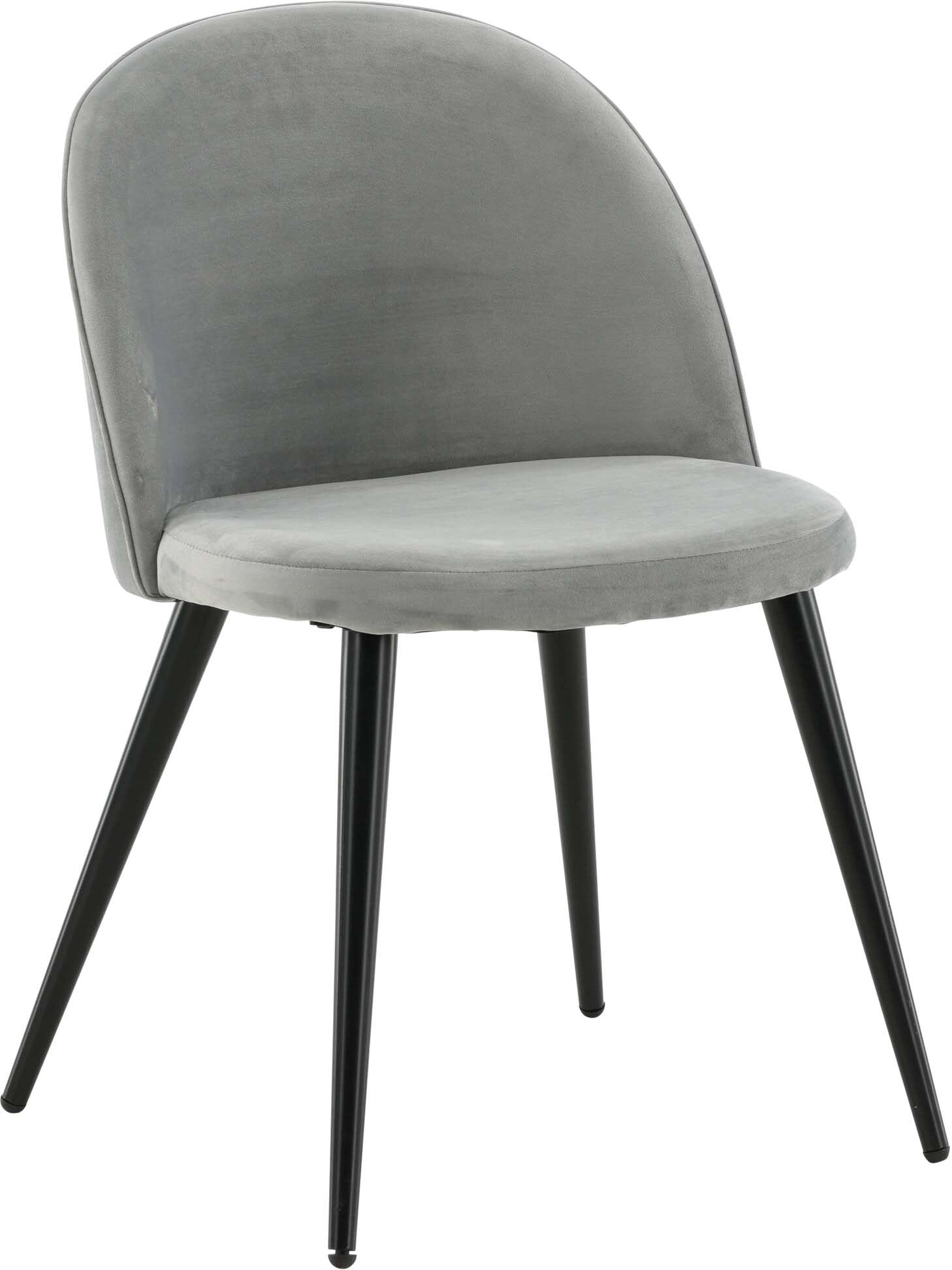 Velvet Matstol Stuhl in Grau / Schwarz präsentiert im Onlineshop von KAQTU Design AG. Schalenstuhl ist von Venture Home