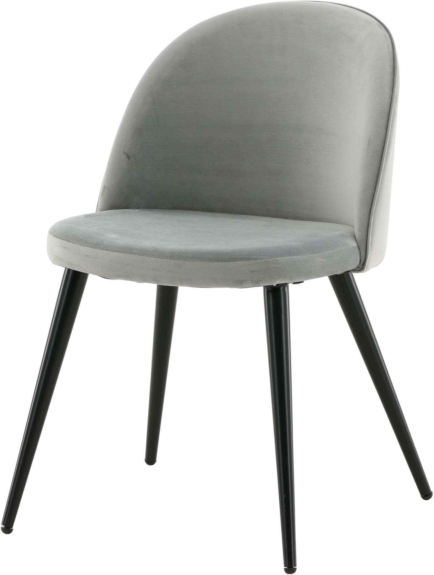 Velvet Matstol Stuhl in Grau / Schwarz präsentiert im Onlineshop von KAQTU Design AG. Schalenstuhl ist von Venture Home