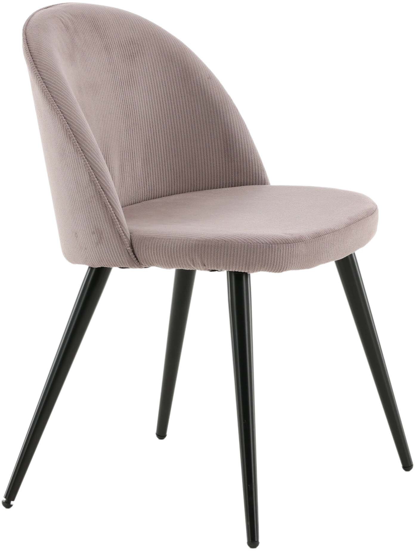 Velvet Matstol Manchester Stuhl in Altrosa / Schwarz präsentiert im Onlineshop von KAQTU Design AG. Schalenstuhl ist von Venture Home