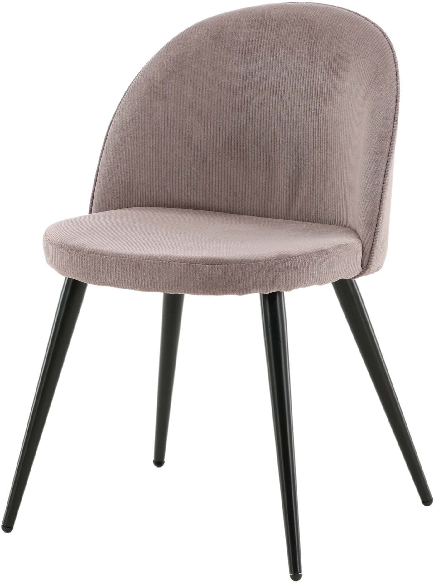 Velvet Matstol Manchester Stuhl in Altrosa / Schwarz präsentiert im Onlineshop von KAQTU Design AG. Schalenstuhl ist von Venture Home