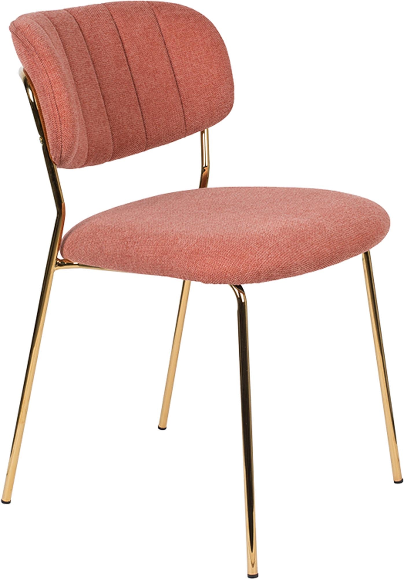 Entdecken Sie den gepolsterten Stuhl Jolien V1 von White Label Living – die perfekte Kombination aus Eleganz und Bequemlichkeit für Ihr Zuhause.