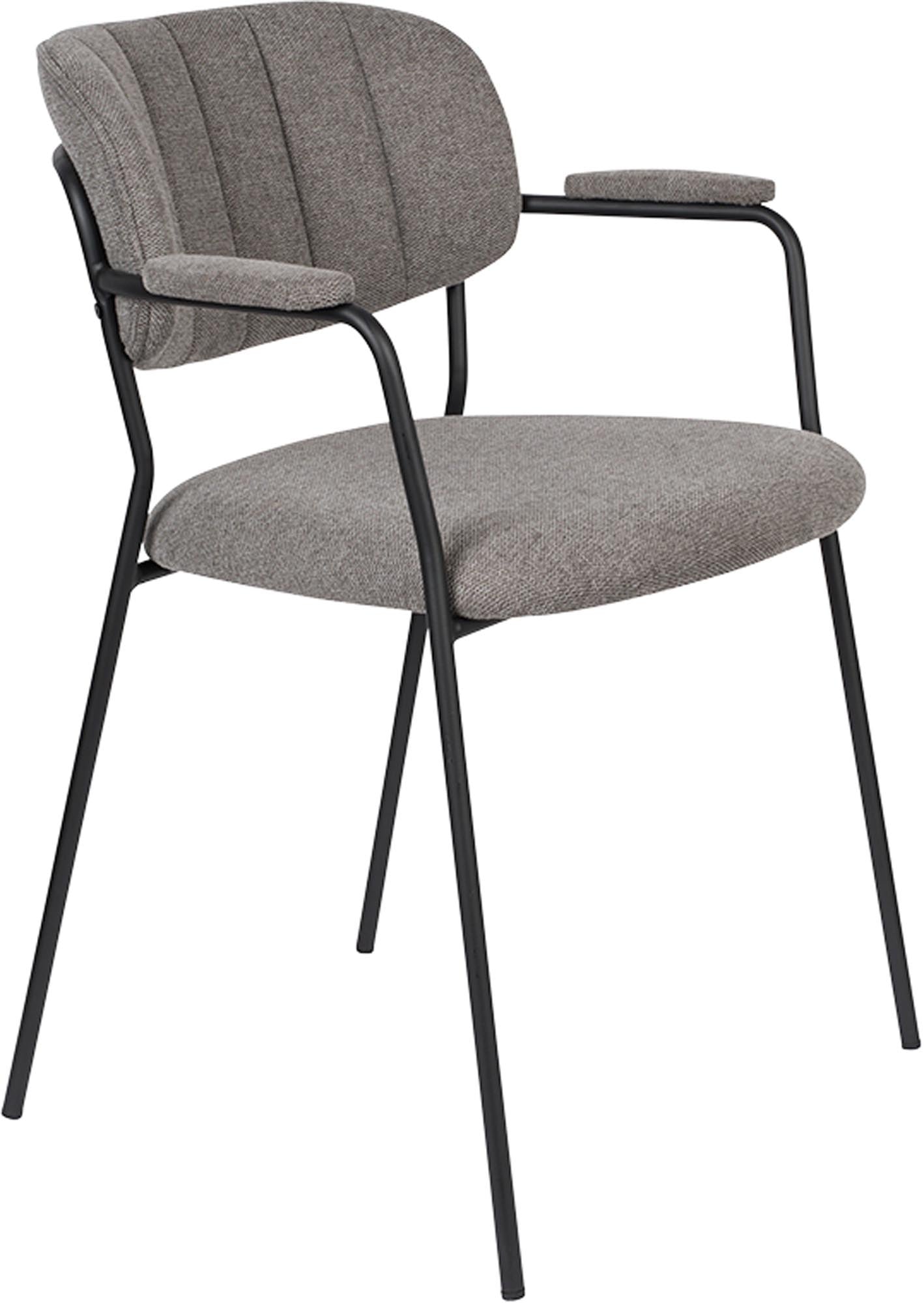 Eleganter Armlehnstuhl Jolien von White Label Living, gepolstert für höchsten Sitzkomfort und stilvolles Wohnen.