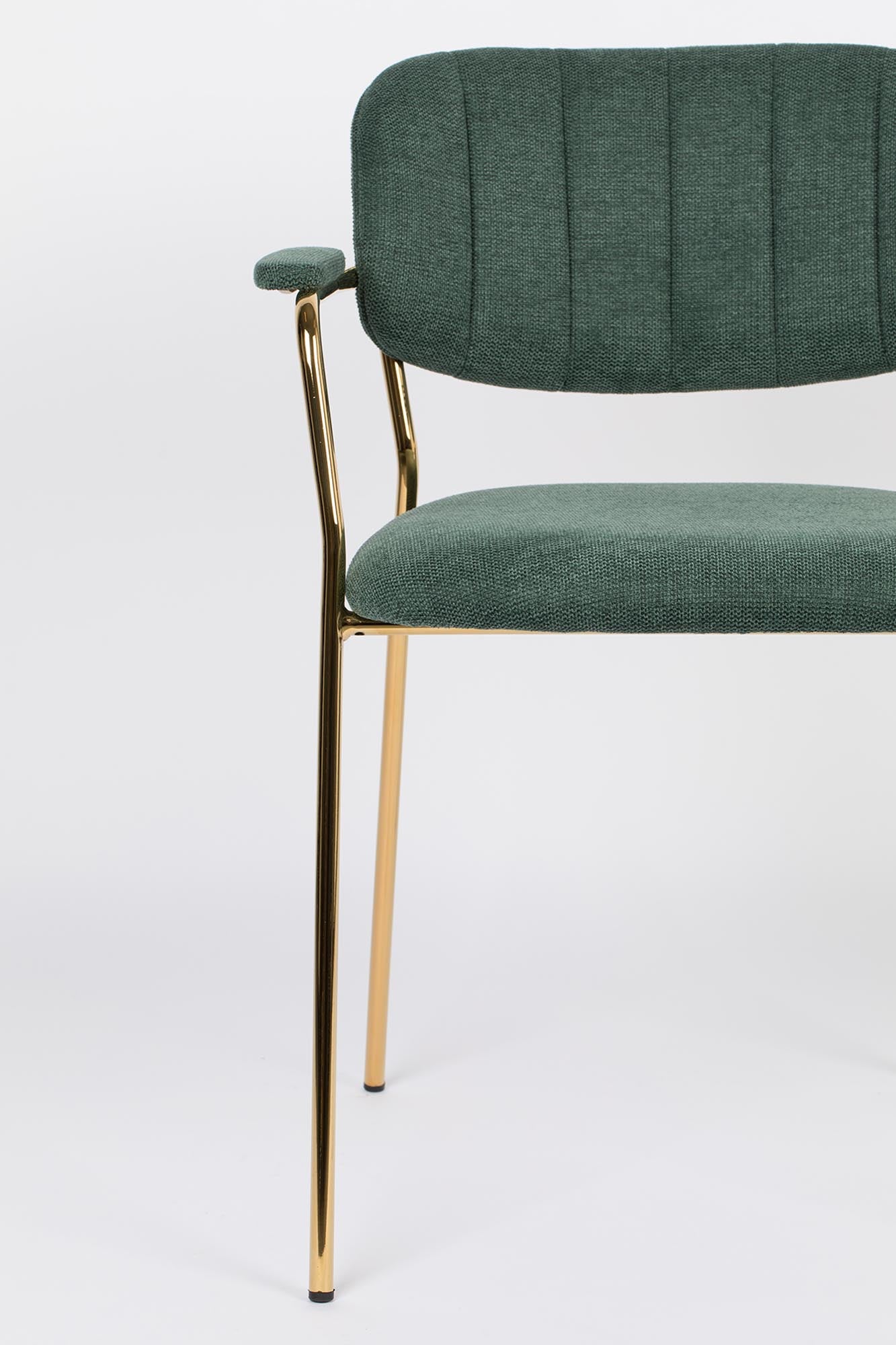 Eleganter Armlehnstuhl Jolien gepolstert von White Label Living – stilvolles Design und optimaler Komfort für Ihr Zuhause.