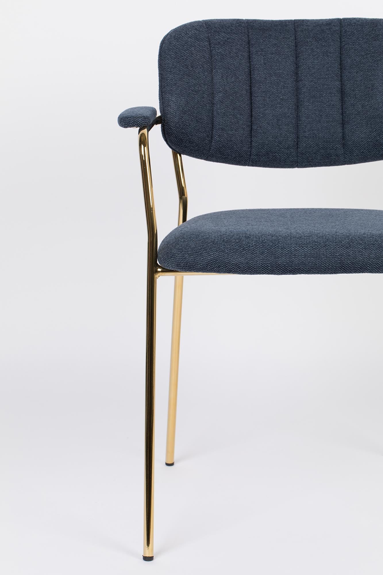 Stilvoller gepolsterter Armlehnstuhl Jolien von White Label Living – ideal für modernes Wohnen und gemütliche Stunden.