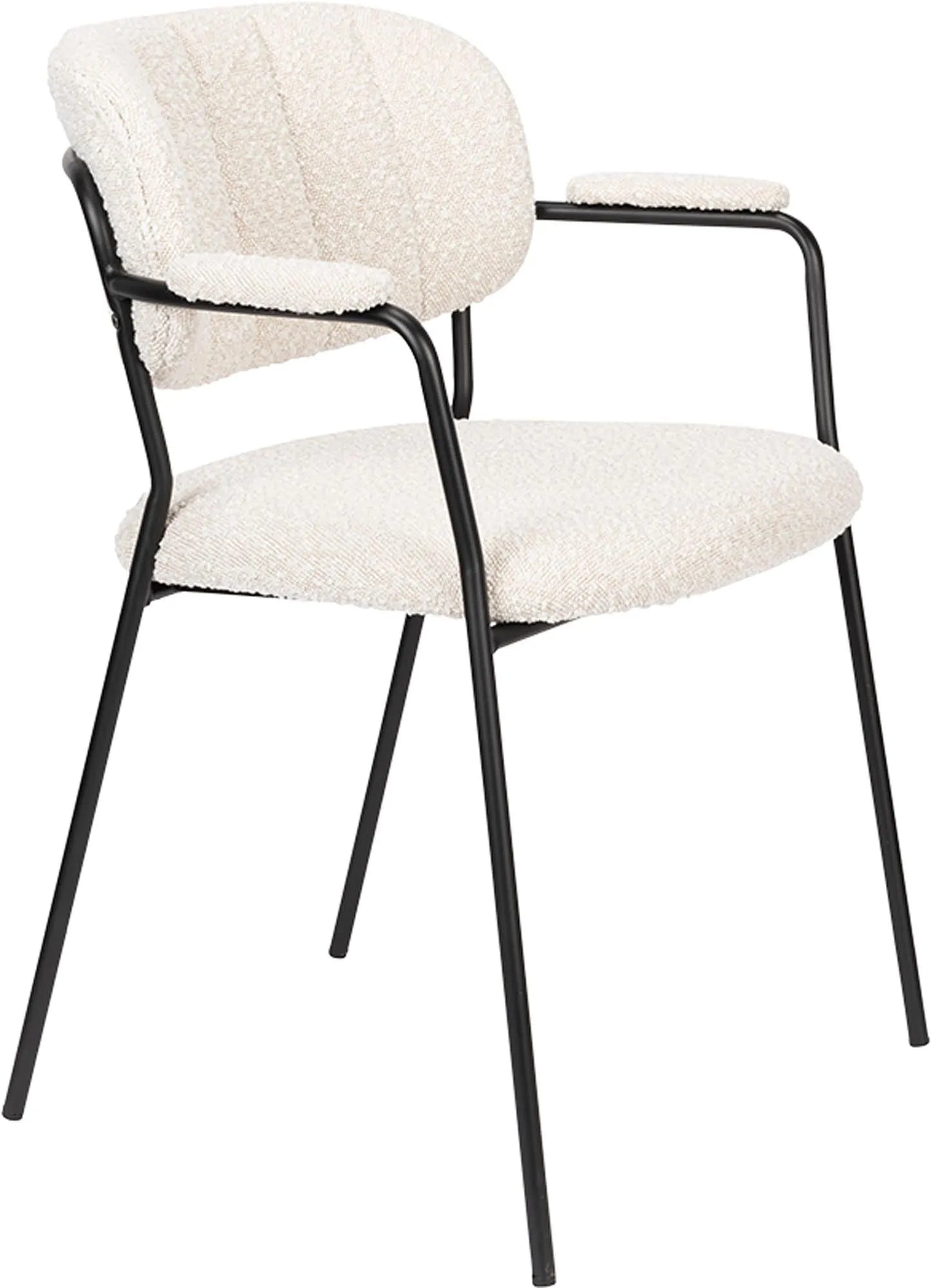 Stilvoller Jolien Armlehnstuhl, gepolstert, von White Label Living.