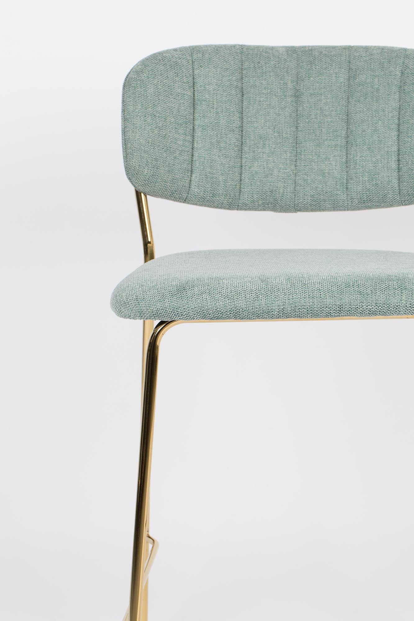 Stylischer Barstuhl Jolien von White Label Living: Gepolstert für höchsten Komfort und modernes Design in jedem Raum.