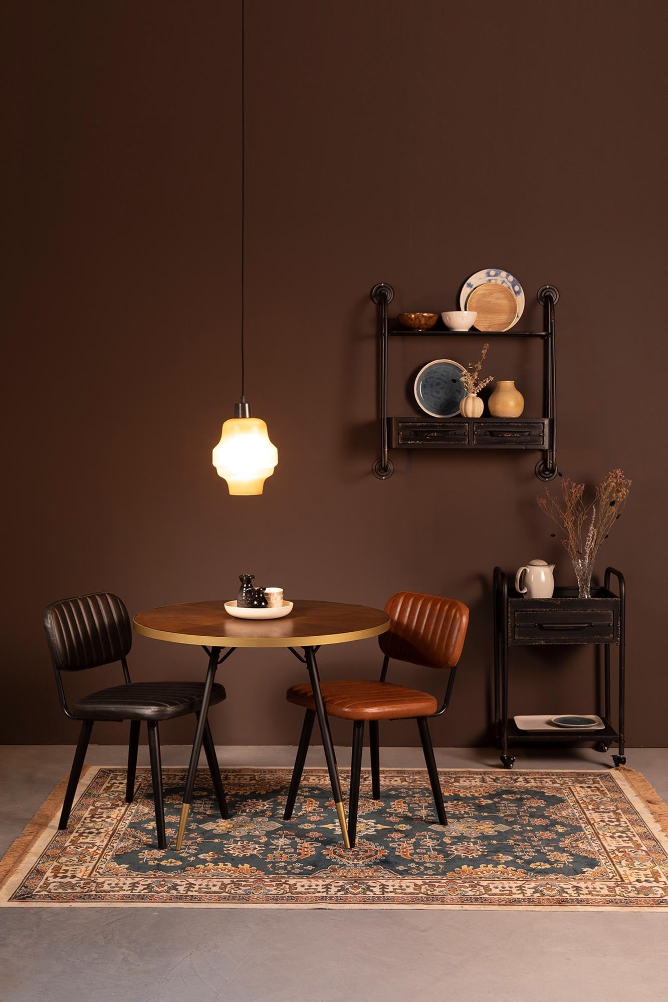 Eleganter runder Tisch DENISE von White Label Living für Ihr Zuhause.
