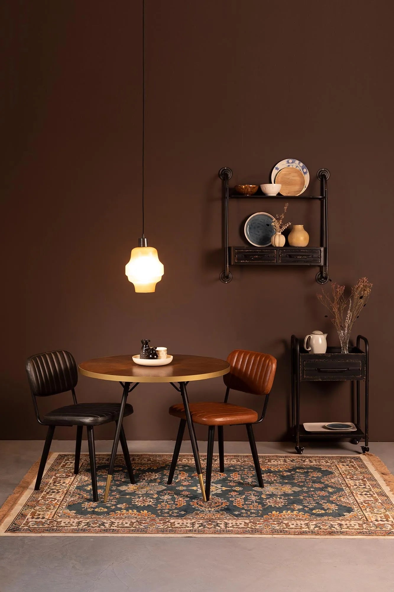 Eleganter runder Tisch DENISE von White Label Living für Ihr Zuhause.