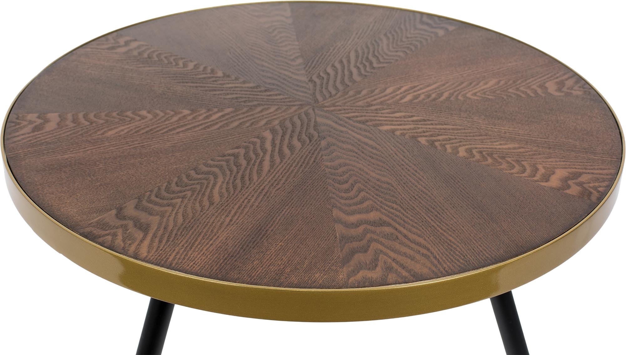 Beistelltisch DENISE in Hellbraun/Gold präsentiert im Onlineshop von KAQTU Design AG. Beistelltisch ist von White Label Living
