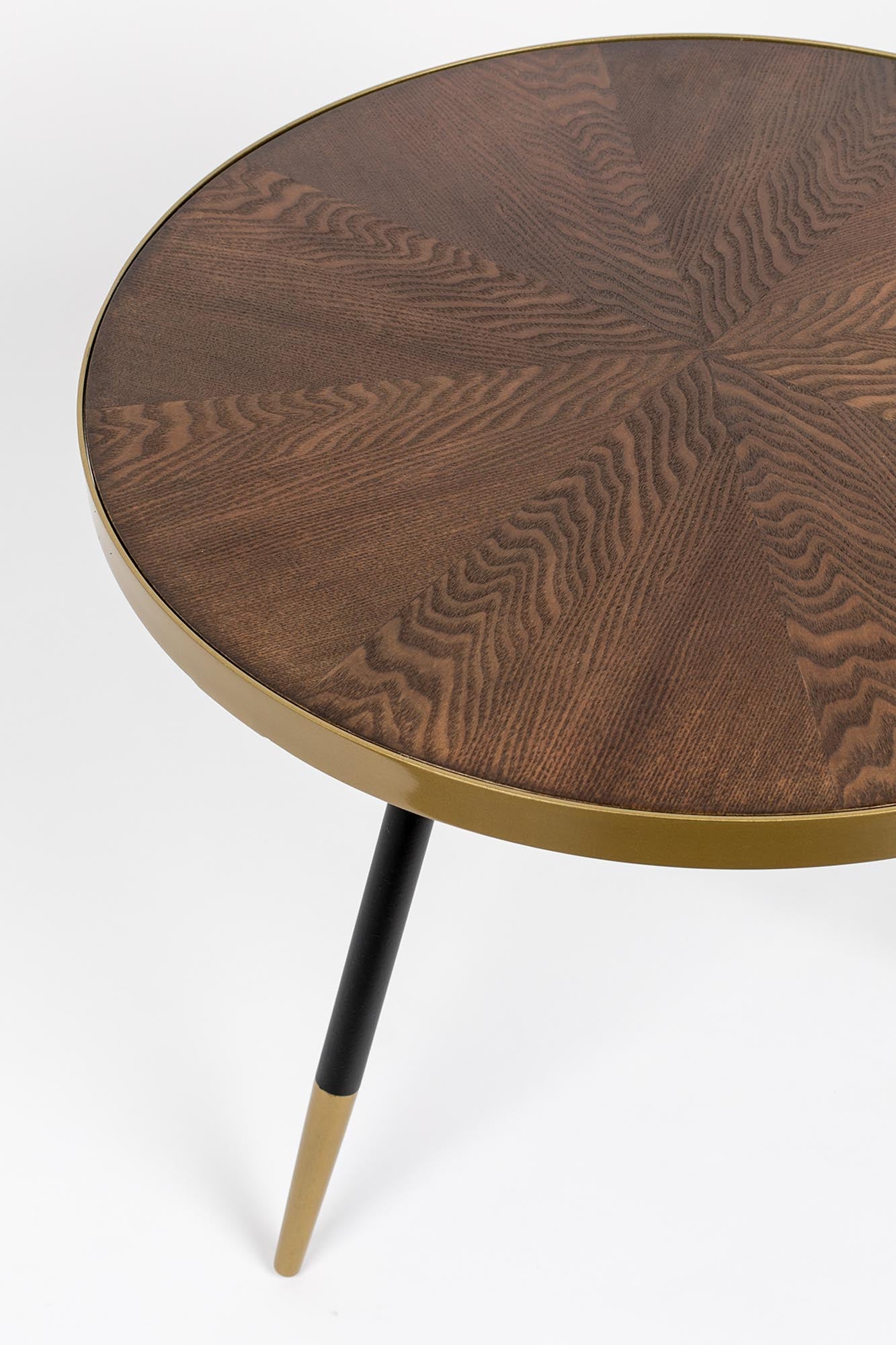 Beistelltisch DENISE in Hellbraun/Gold präsentiert im Onlineshop von KAQTU Design AG. Beistelltisch ist von White Label Living