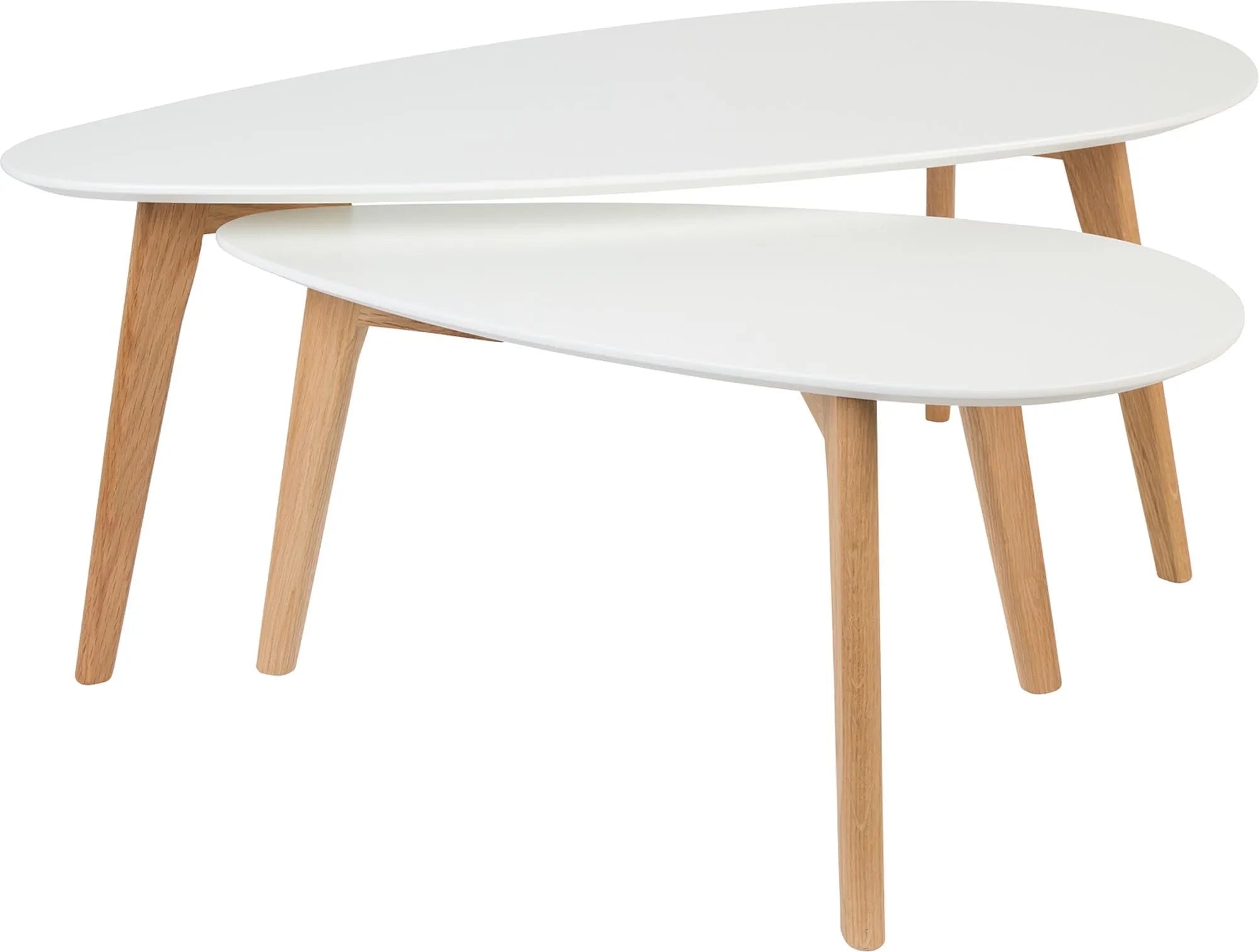 Elegantes Drop 2er Set: Stilvolle Beistelltische von White Label Living.