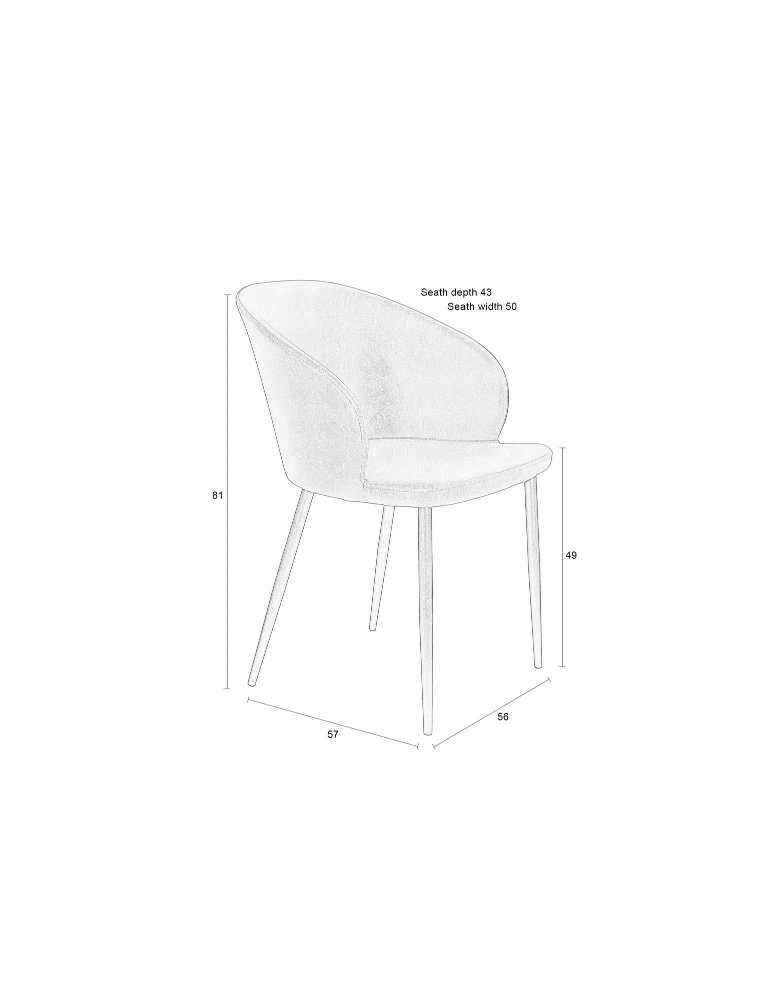 Stuhl Hadid: Eleganz und Bequemlichkeit von White Label Living.