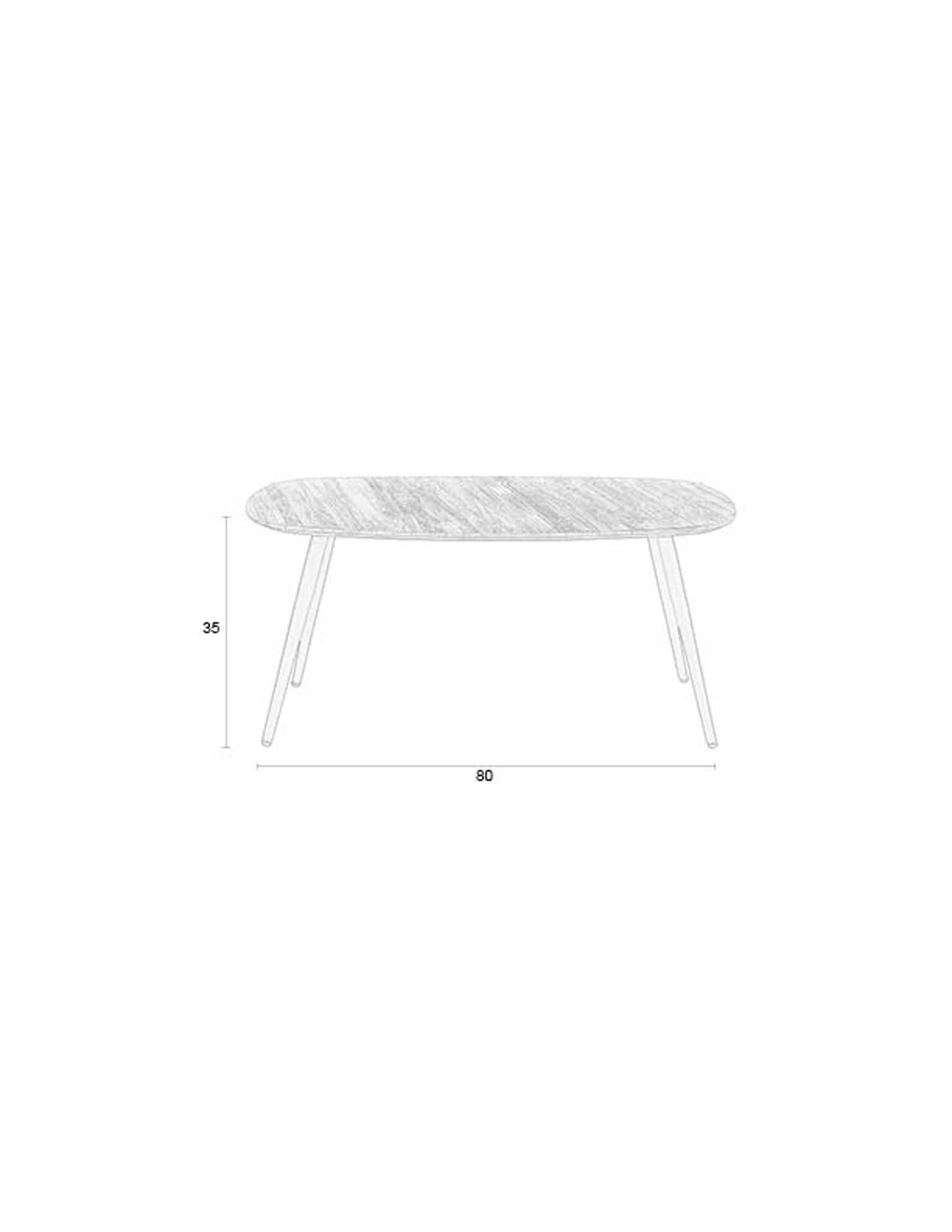 Moderner Couchtisch Gualdo von White Label Living, stilvolles Design, hochwertige Materialien, ideal für zeitgemäße Wohnräume.