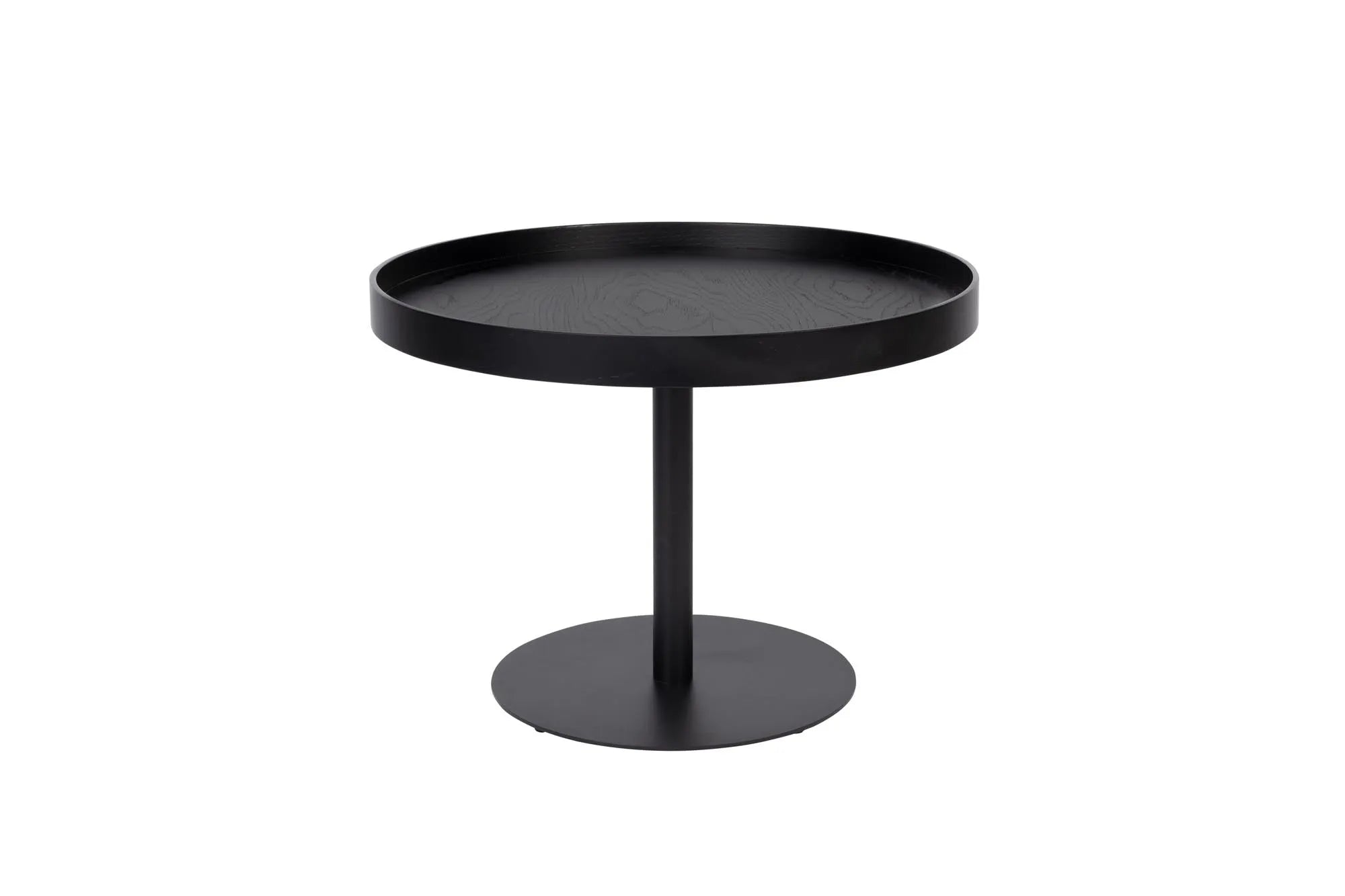 Eleganter Beistelltisch aus Eichenholz mit weißer Lackierung, stabilen Eisenbeinen, ideal für Wohnzimmer, Schlafzimmer oder Flur.