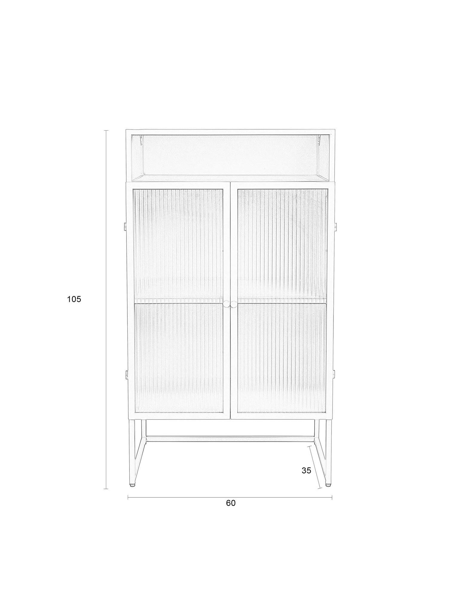 Eleganter Glasschrank Herbe Large: Perfekte Symbiose aus Stil & Raum.