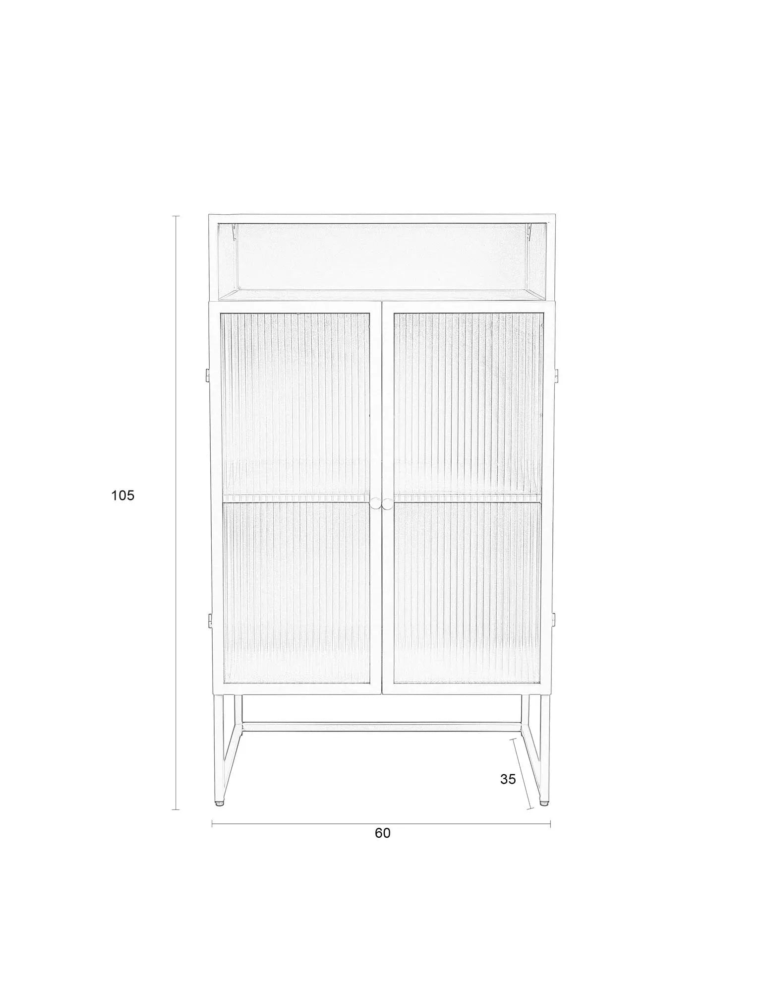 Eleganter Glasschrank Herbe Large: Perfekte Symbiose aus Stil & Raum.