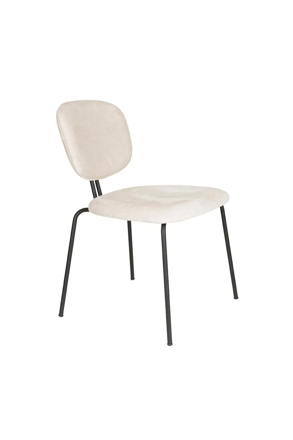 Stilvoller Bouton Stuhl in Off-White von White Label Living.