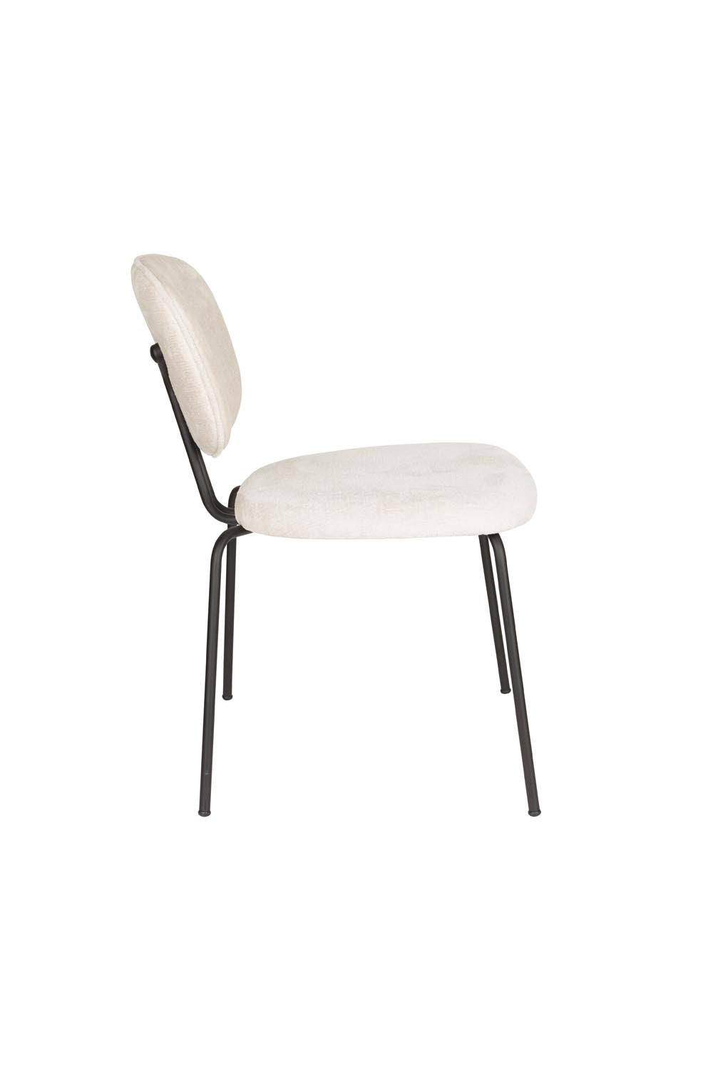 Eleganter Bouton Stuhl in Off-White von White Label Living.