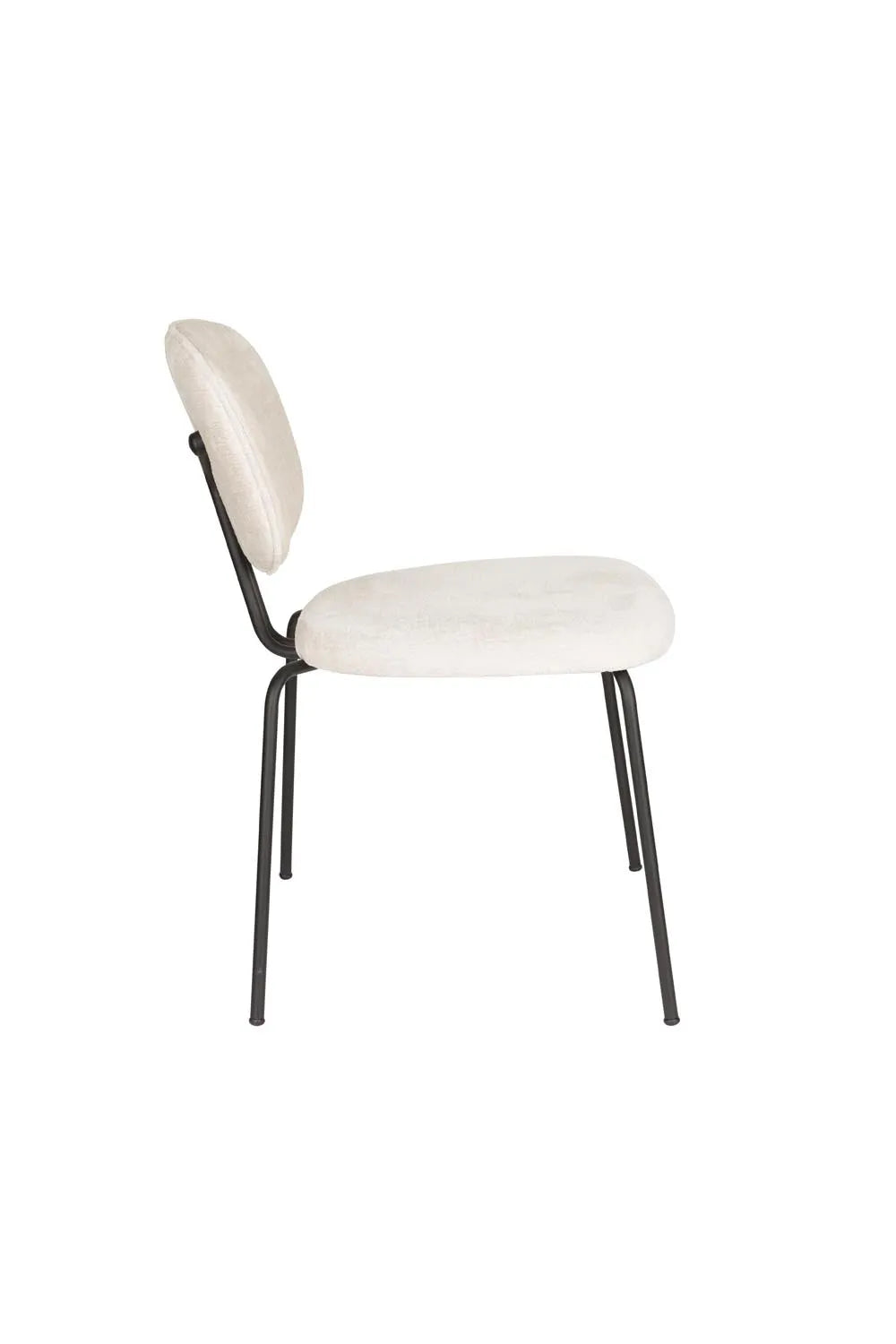 Eleganter Bouton Stuhl in Off-White von White Label Living.