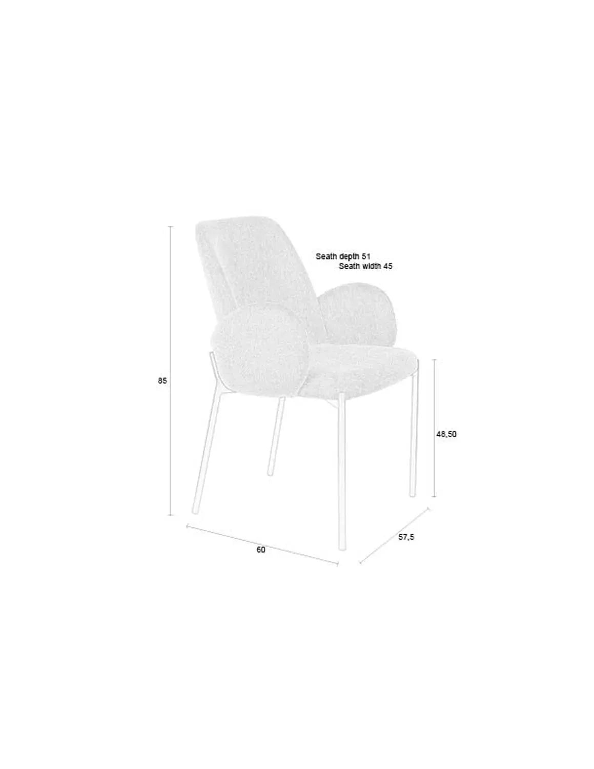 Tjarda Stuhl Taupe: Komfort und Stil für jedes moderne Zuhause.