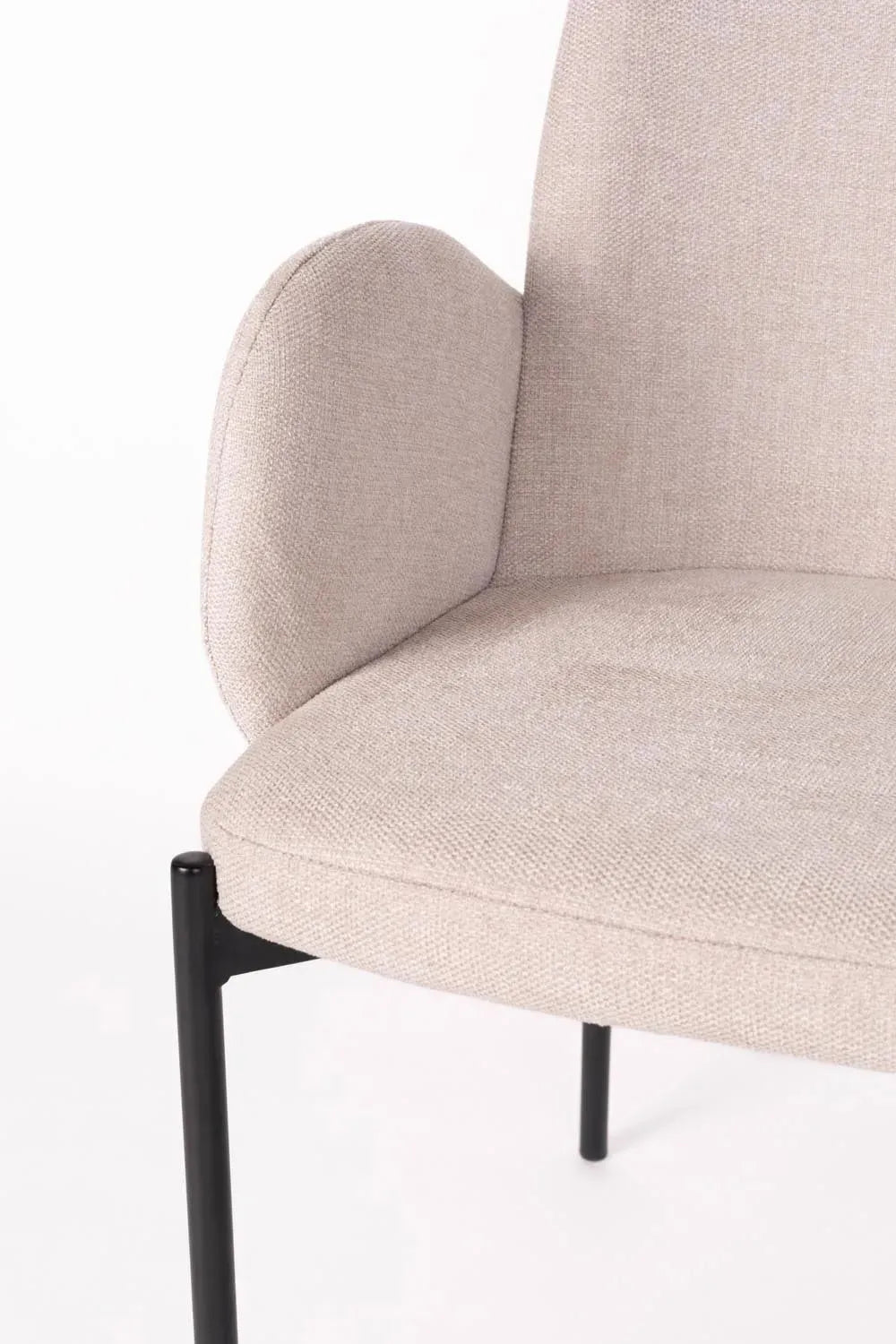 Tjarda Stuhl Taupe: Modernes Design trifft auf zeitlosen Komfort.