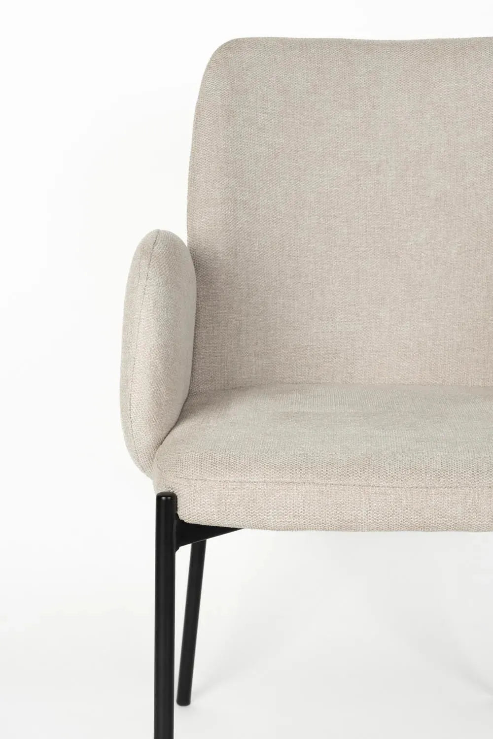 Tjarda Stuhl Taupe: Komfort und Design für zeitlose Eleganz.