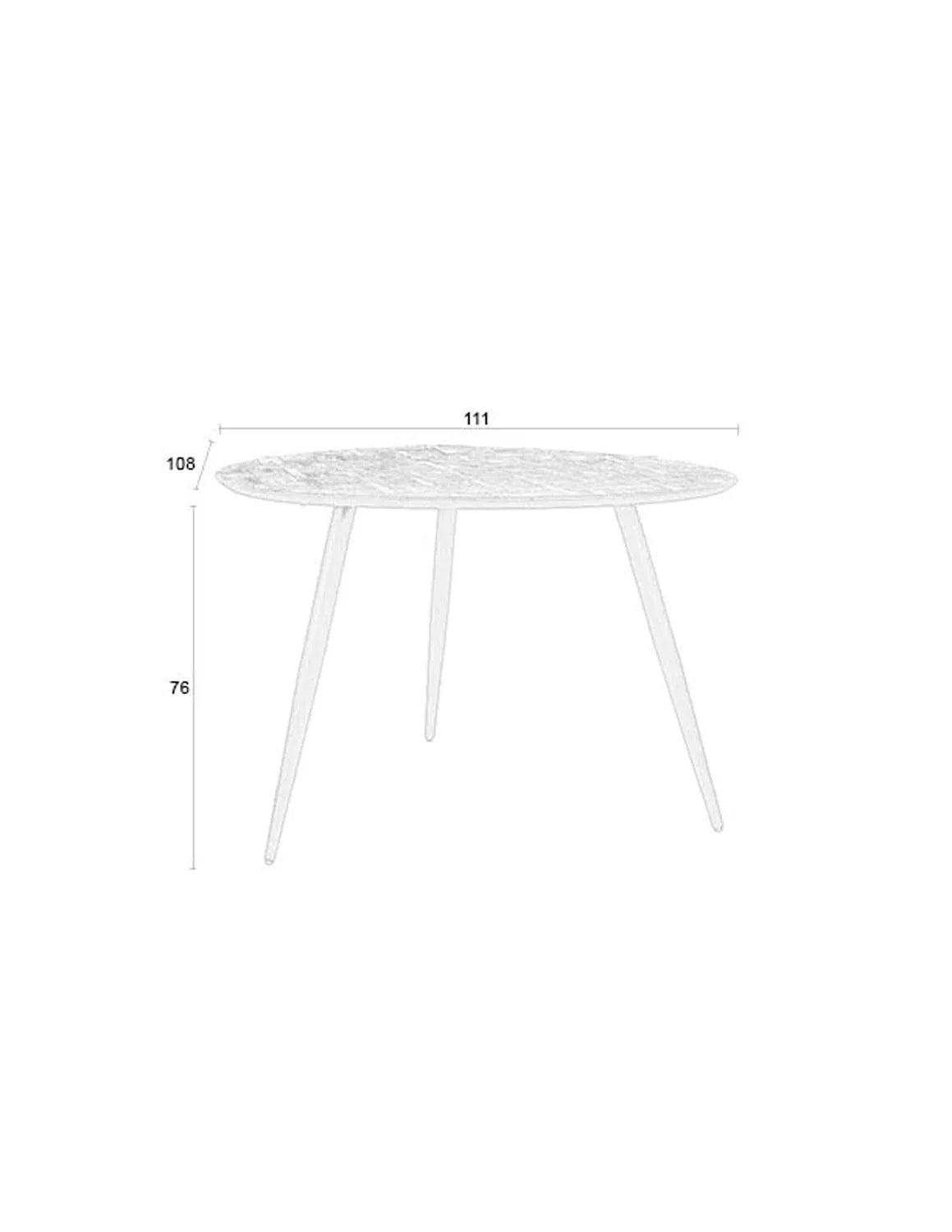 Eleganter runder Esstisch Webster aus edlem Teak von White Label.