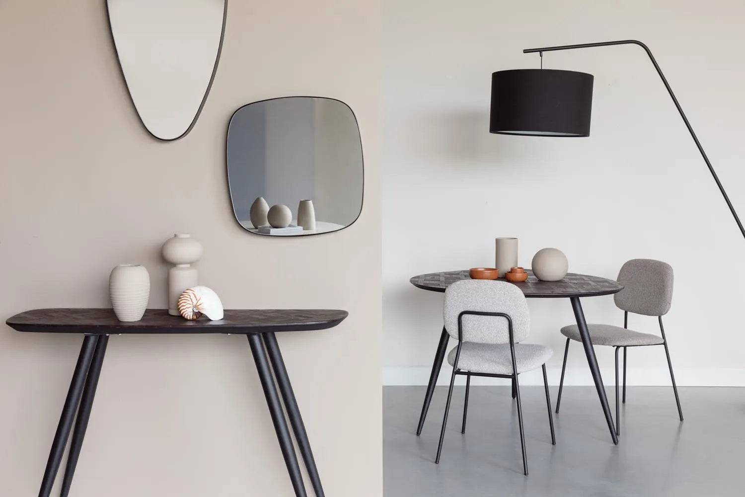 Eleganter runder Esstisch aus Teakholz von White Label Living.