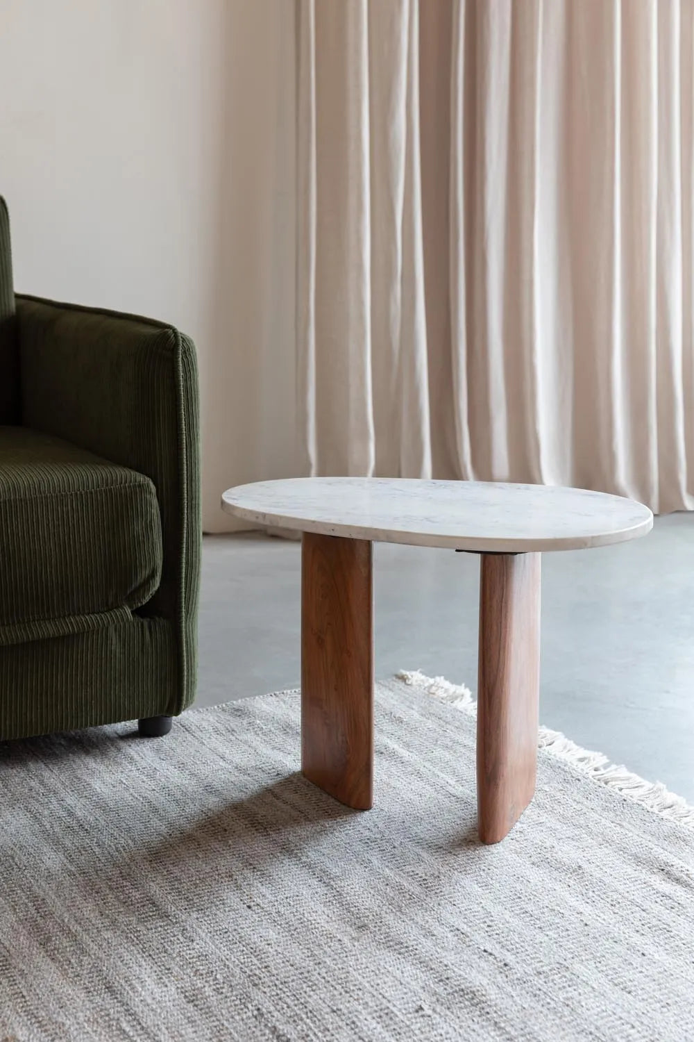 Tanda Beistelltisch: Edles Design mit Marmor von White Label Living.