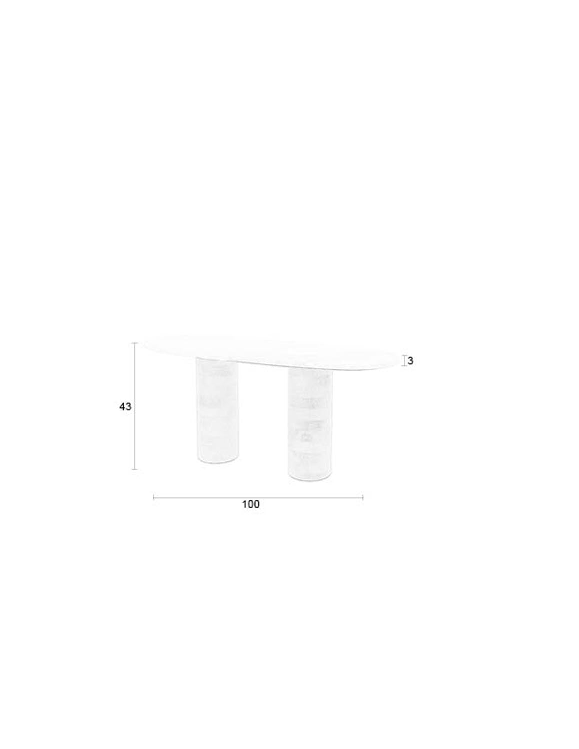 Eleganter Kouk Couchtisch von White Label Living mit Marmor-Look.