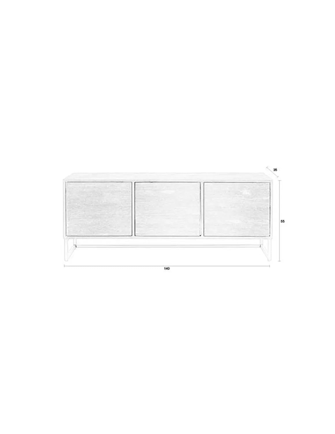 Modernes Sideboard Webster: Funktionalität trifft auf schlichte Eleganz.
