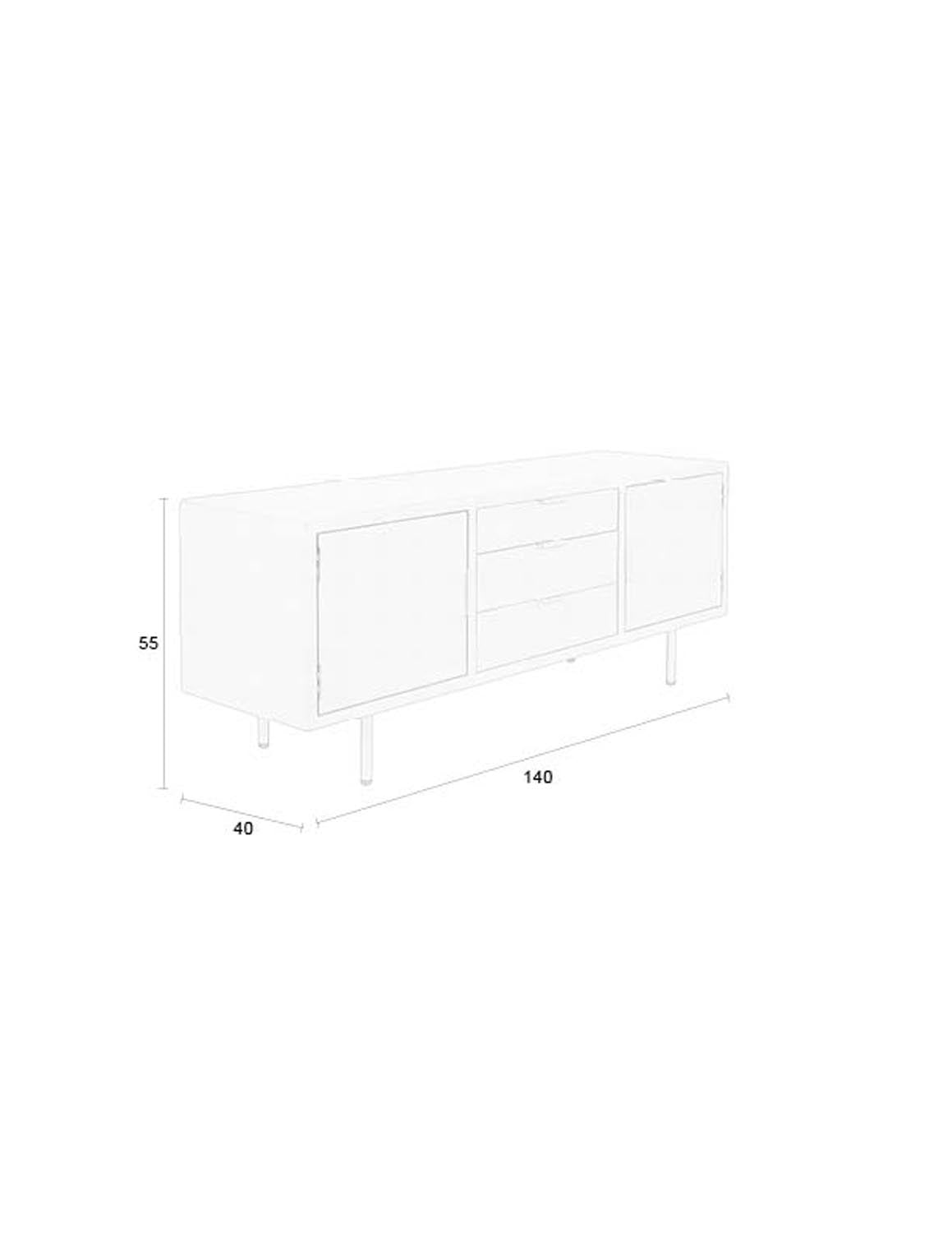 Modernes Sideboard Kos von White Label Living für stilvolle Räume.