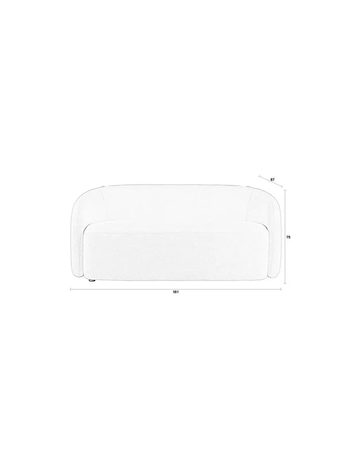 Komfortables Sofa Len von White Label Living für zeitlose Eleganz.