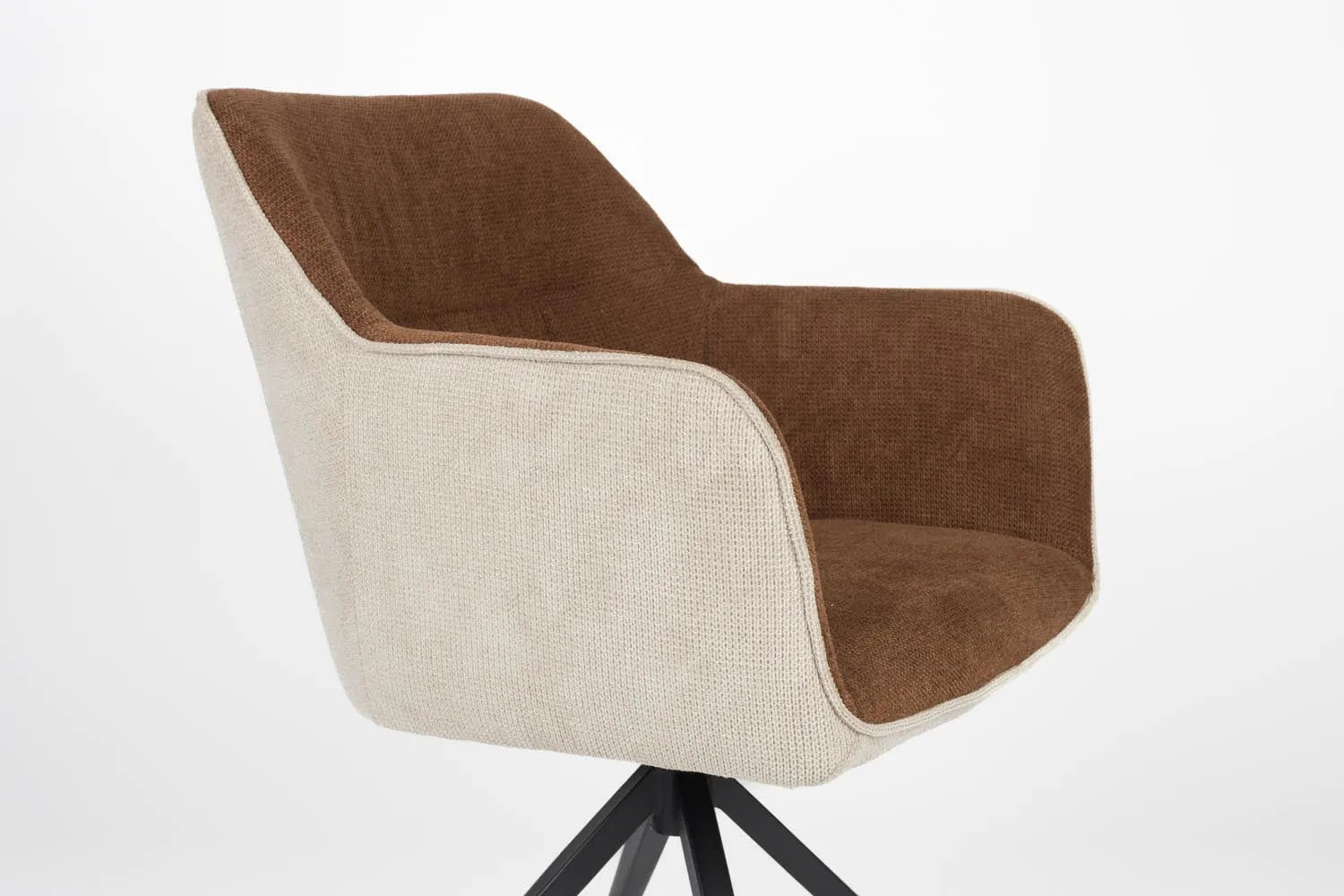 Eleganter Daley Sessel Beige/Braun von White Label Living.