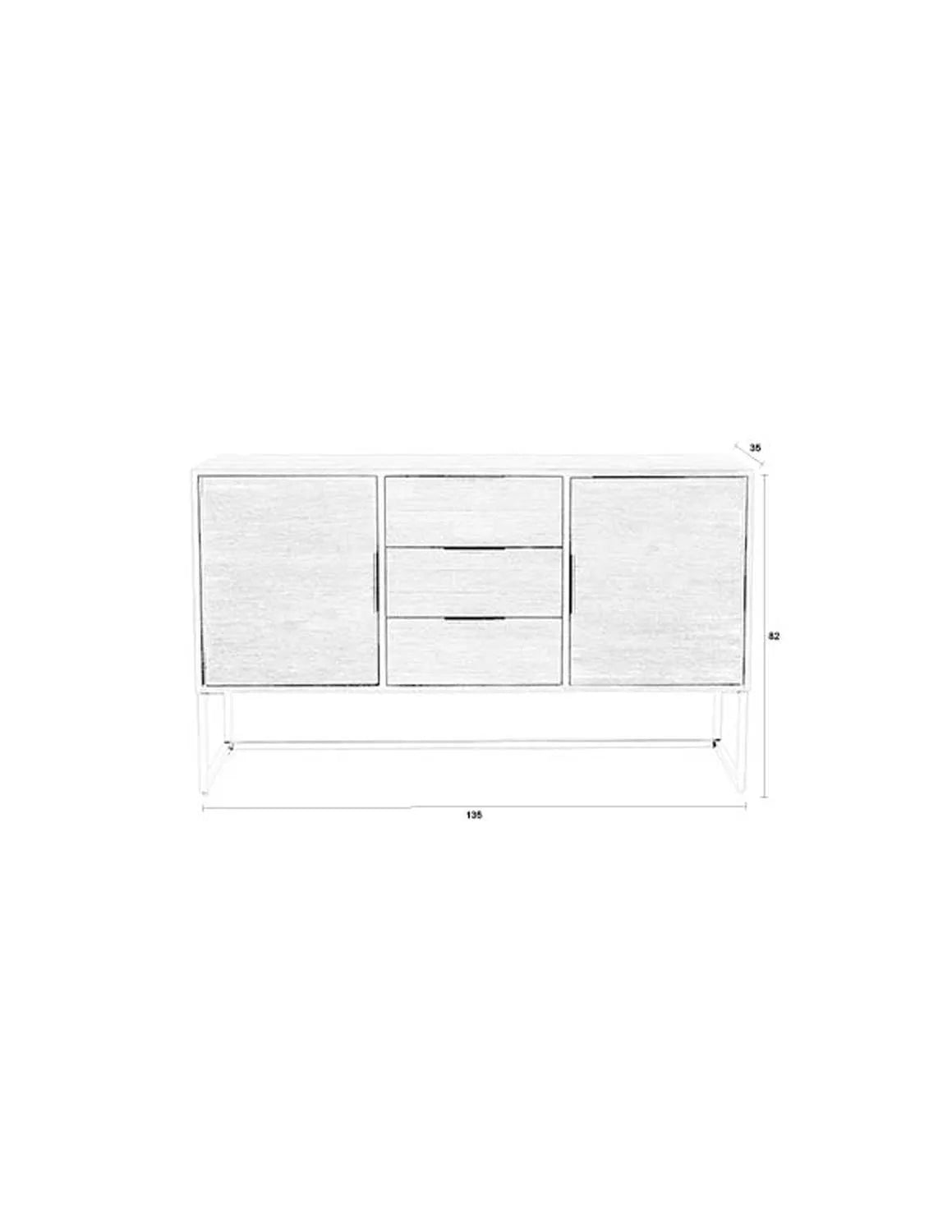 Elegantes Sideboard Webster hoch: Perfekte Ergänzung für Ihr Interieur.