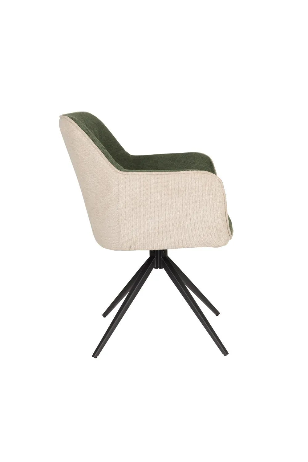 Komfortabler Daley Sessel in Beige/Grün von White Label Living.