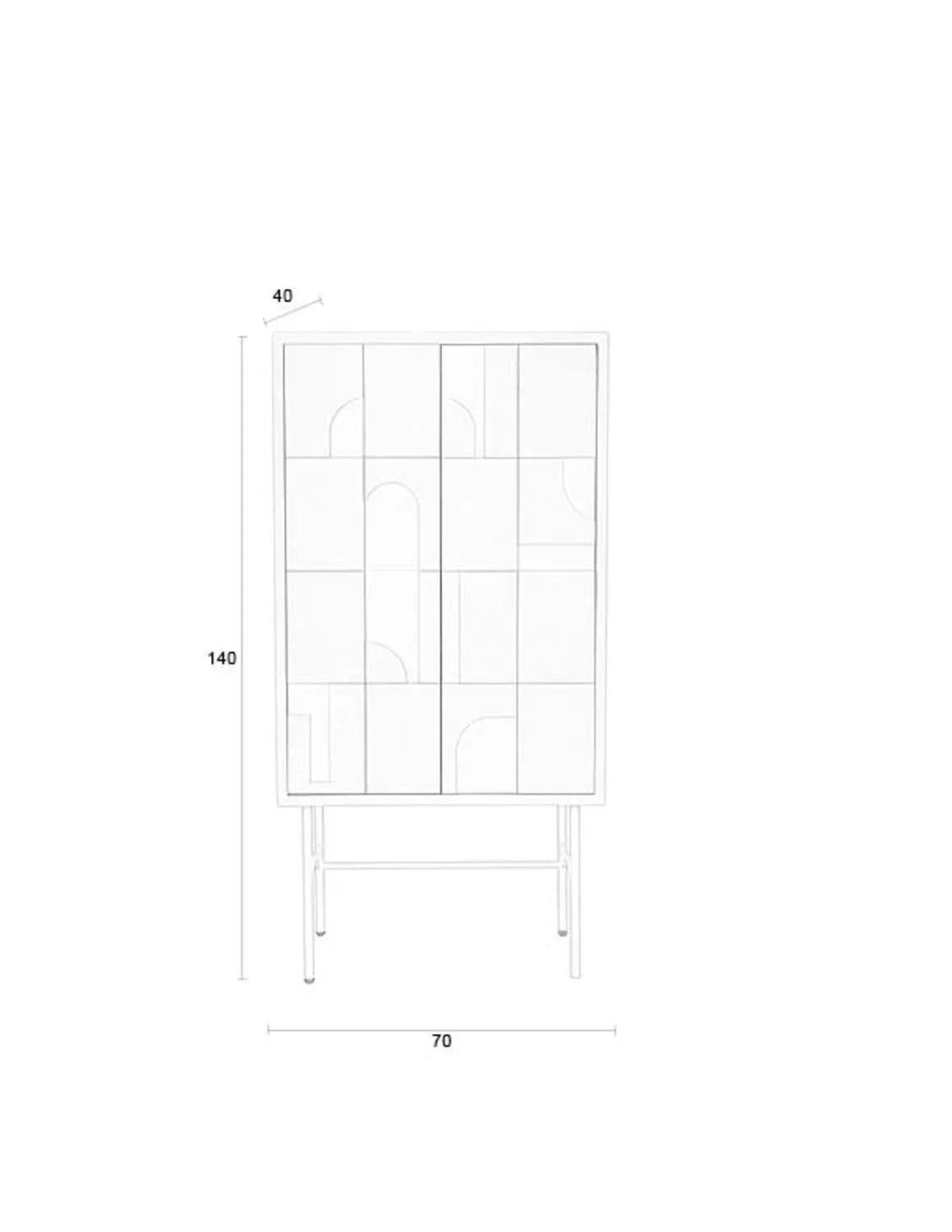 Eleganter Schrank Funk High: Design trifft Funktionalität.