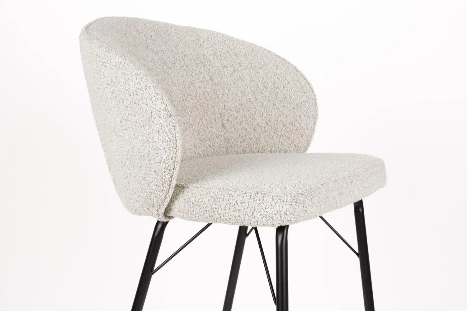 Moderner Barhocker Joa Beige von White Label Living für stilvolles Ambiente.