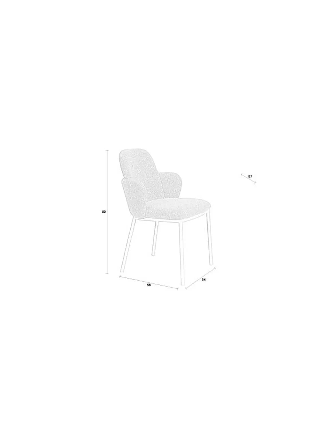 Moderner Sessel Jerrico in Braun-Beige von White Label Living.