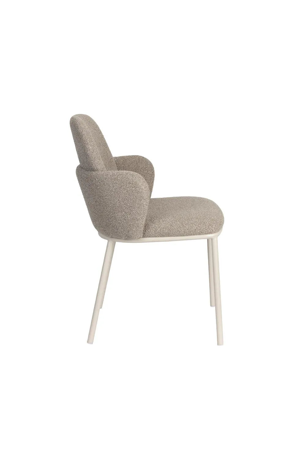 Stilvoller Sessel Jerrico in Braun-Beige von White Label Living.