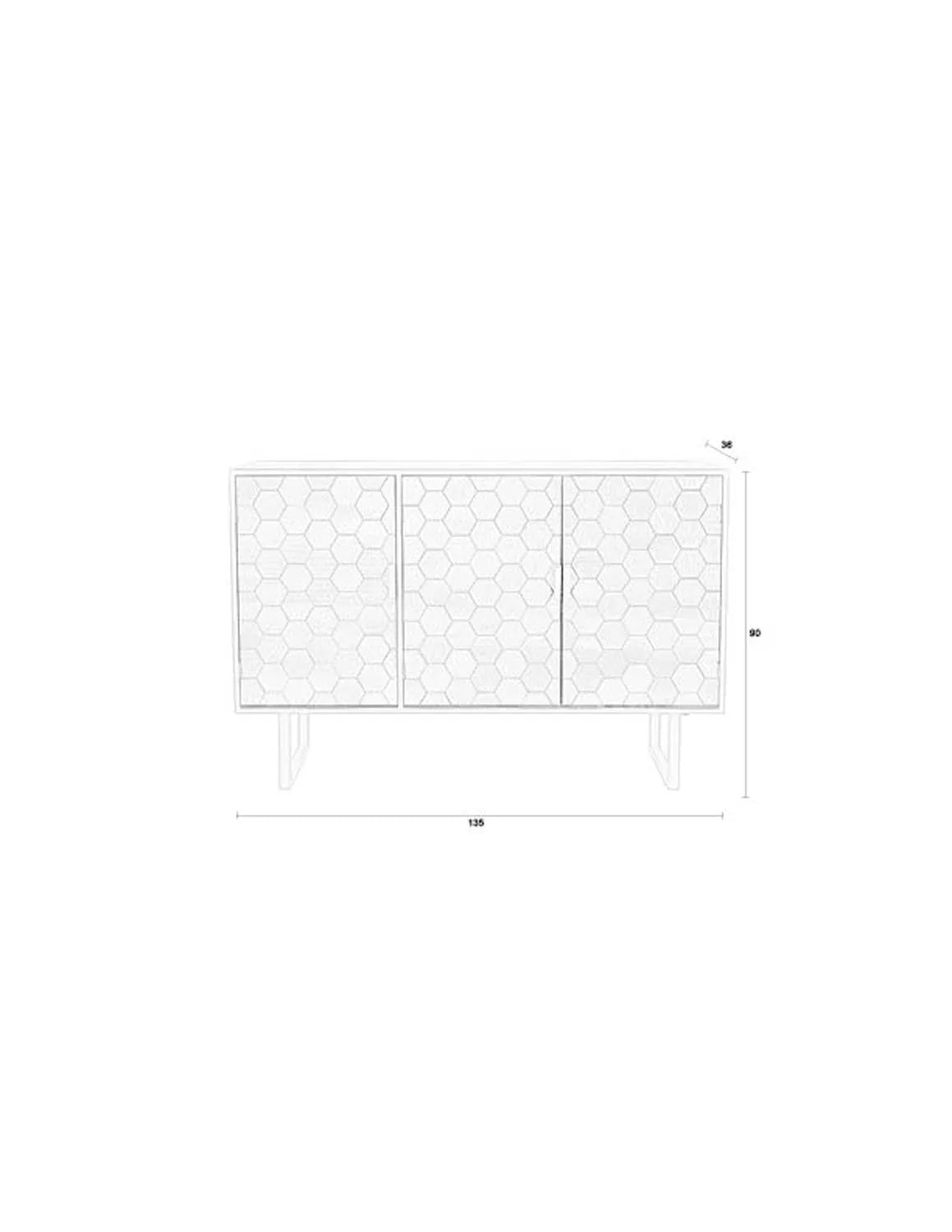 Elegantes Sideboard Linc Hoch von White Label Living für modernes Wohnen.