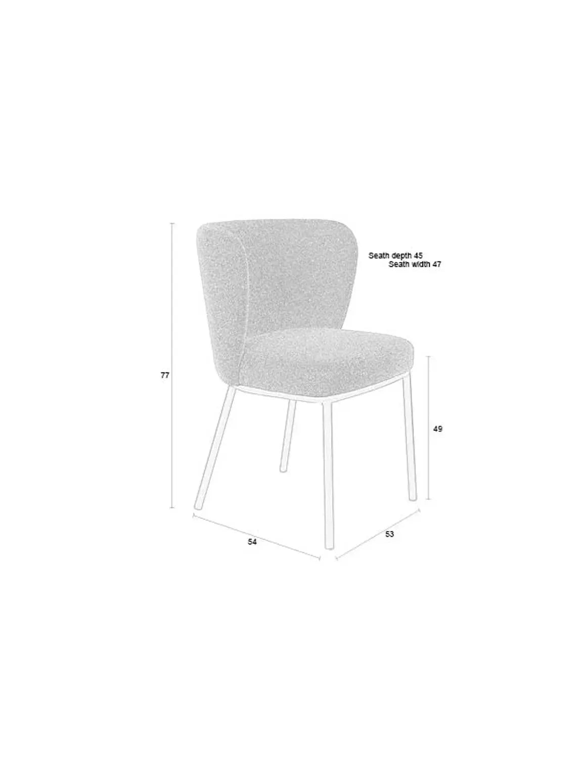 Guus Stuhl Beige: Modernes Design trifft auf bequemen Sitzkomfort.